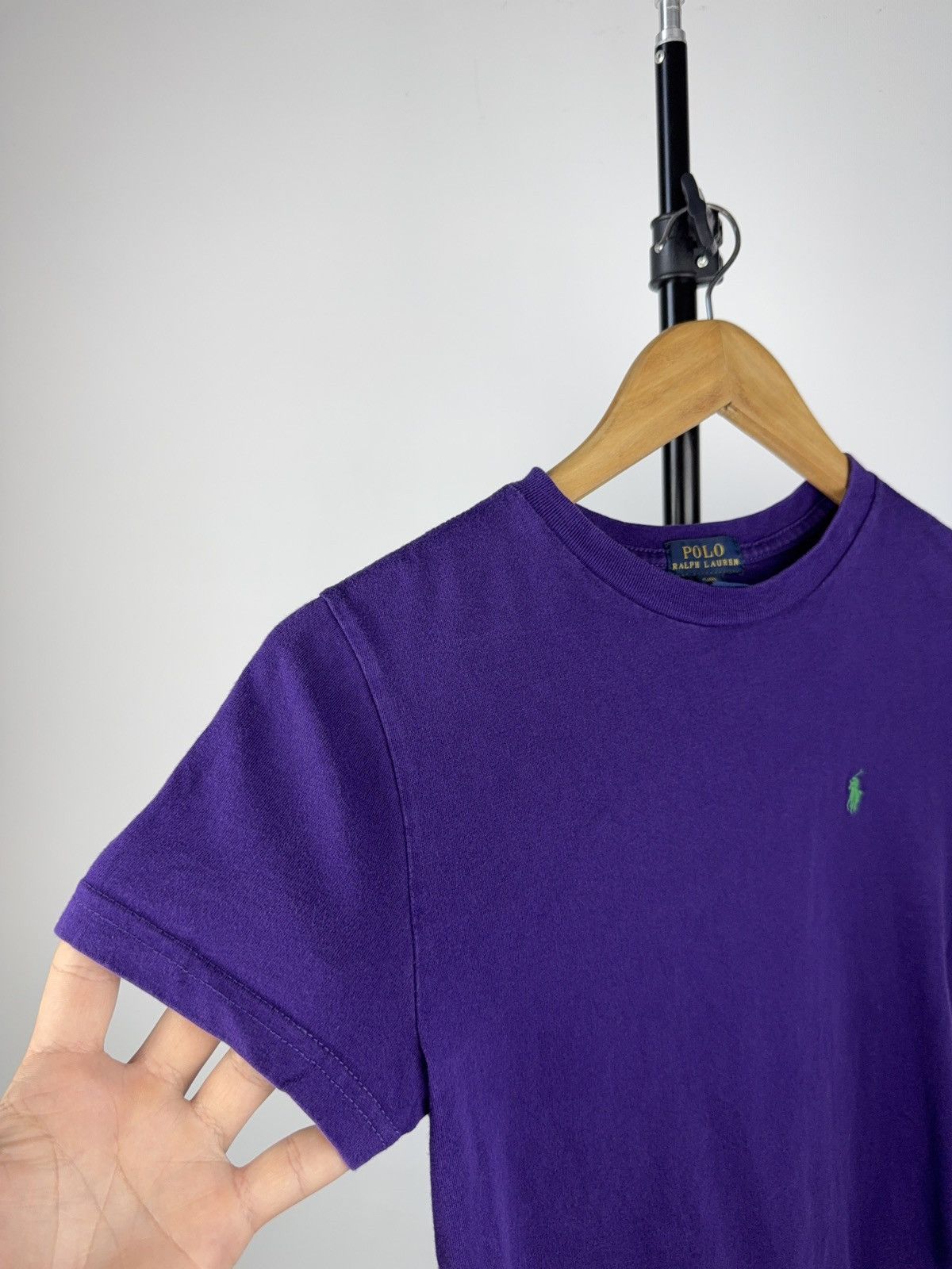 Designer × Polo Ralph Lauren Polo Ralph Lauren Black Basic Purple T-Shirt Green Logo S Size S / US 4 / IT 40 - 3 Thumbnail