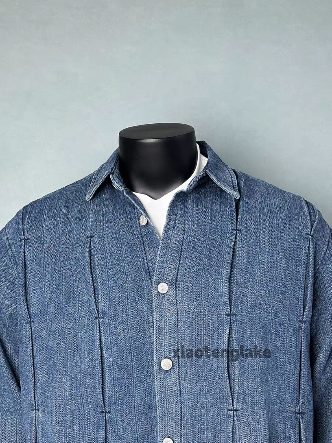Vintage Unisex washed retro y2k loose hiphop pleated shirt Size US XL / EU 56 / 4 - 2 Thumbnail