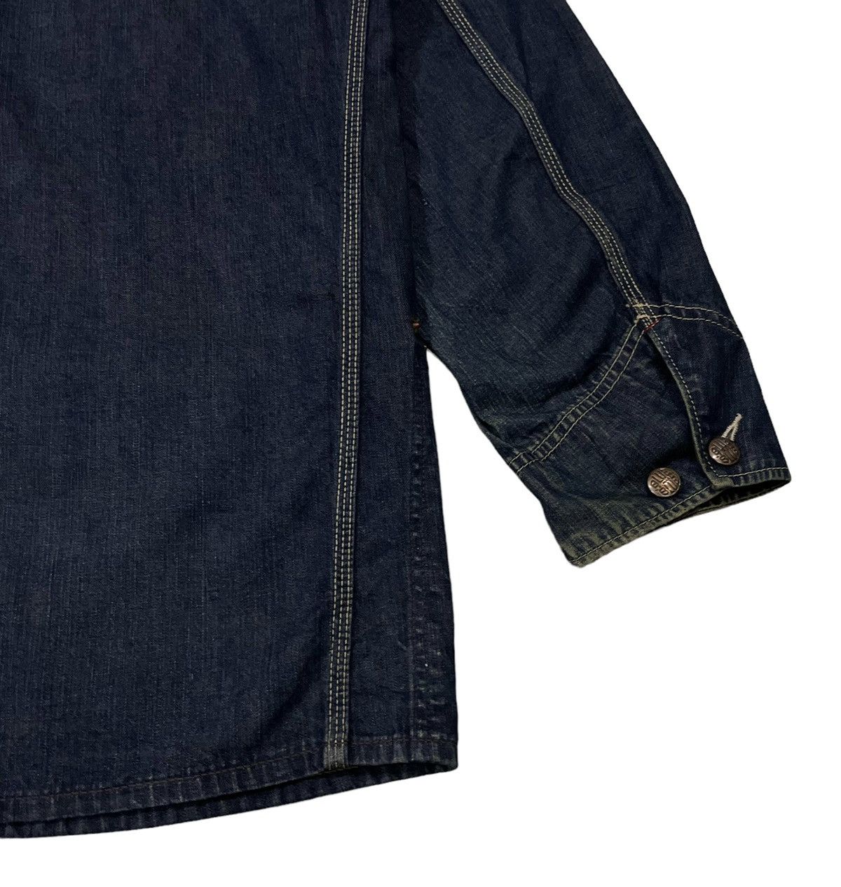 Blue Blue Japan Vintage Blue Blue Japan Arigato Denim Chore Jacket Size US S / EU 44-46 / 1 - 14 Thumbnail