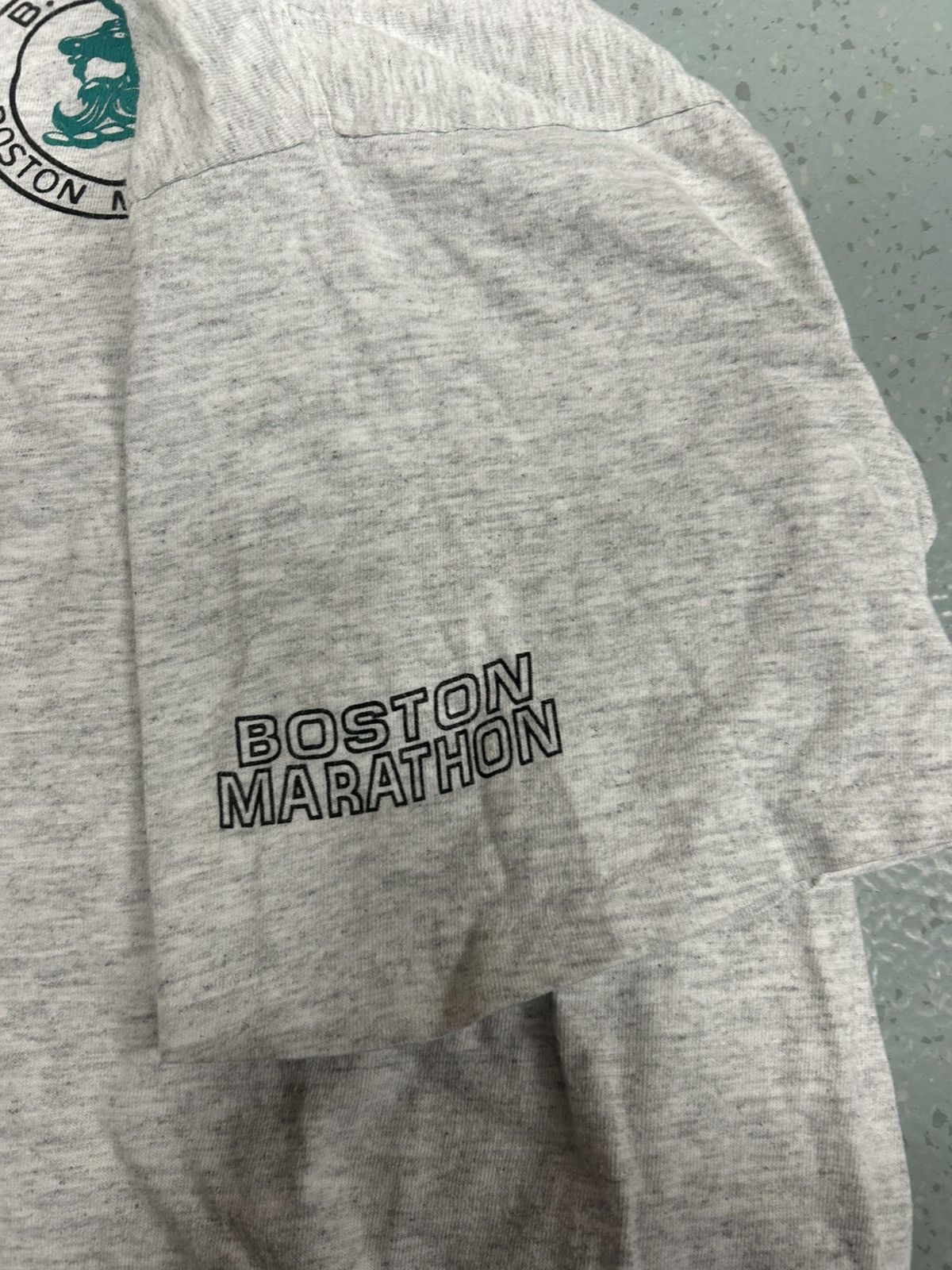 Adidas × Vintage Vintage Boston Marathon Adidas Tee Shirt Size US L / EU 52-54 / 3 - 5 Thumbnail