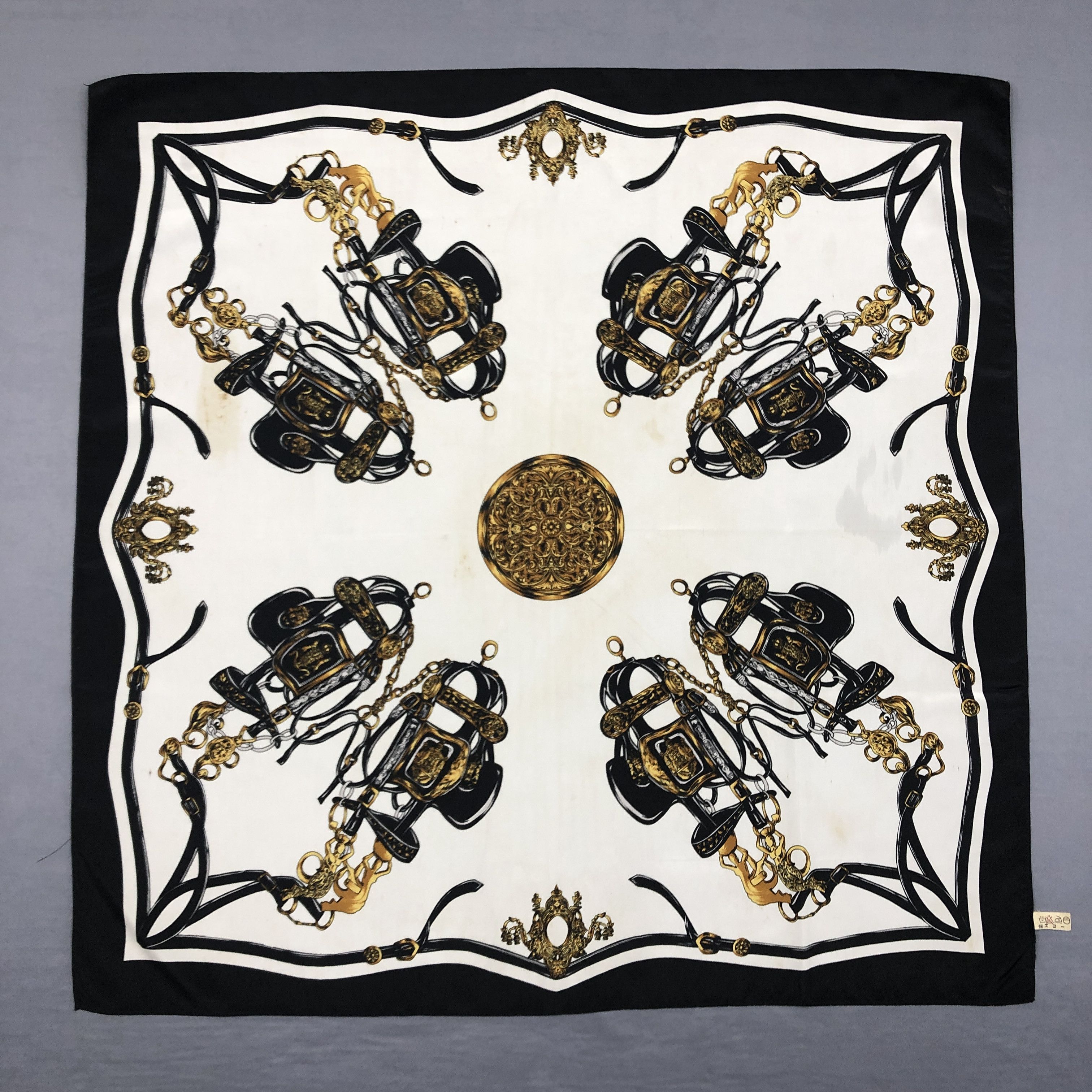 Japanese Brand Vintage Horse SILK Scarf Twill Stole Wraps Scarves Size ONE SIZE - 1 Thumbnail