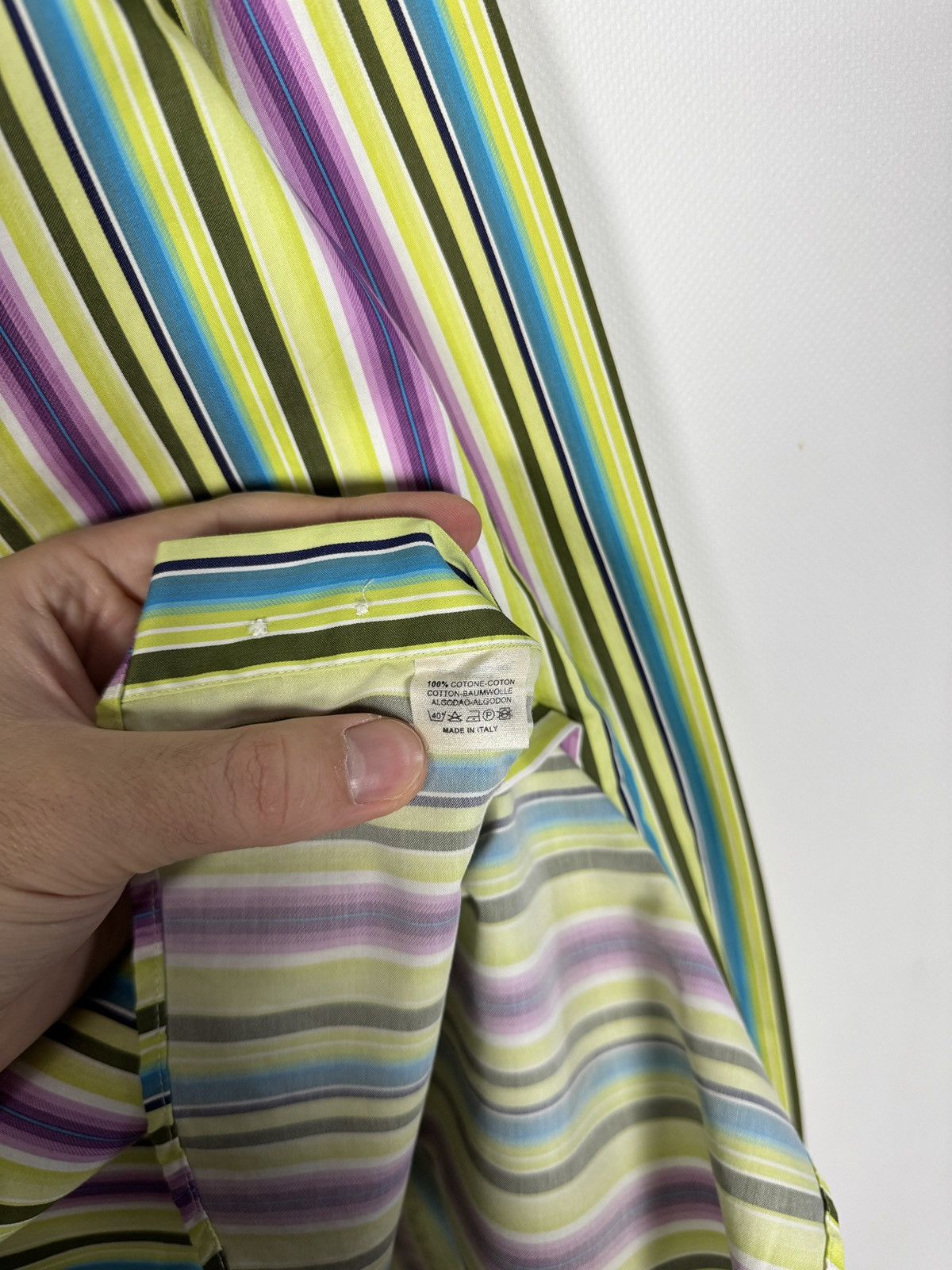 Etro ETRO Milano Long Sleeve Striped Shirt Made in Italy Size 38 Size US L / EU 52-54 / 3 - 8 Thumbnail
