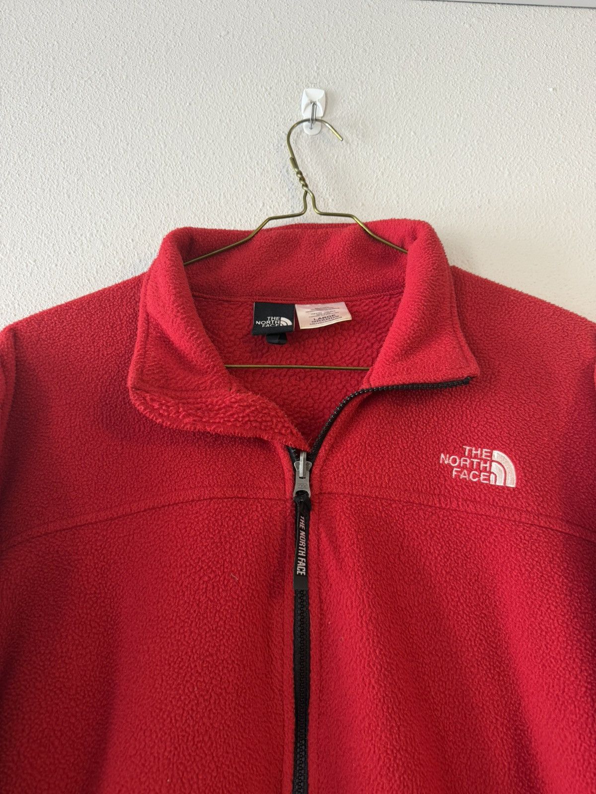 The North Face vintage 90s-y2k TNF made in USA red zip up fleece jacket Size US L / EU 52-54 / 3 - 4 Thumbnail