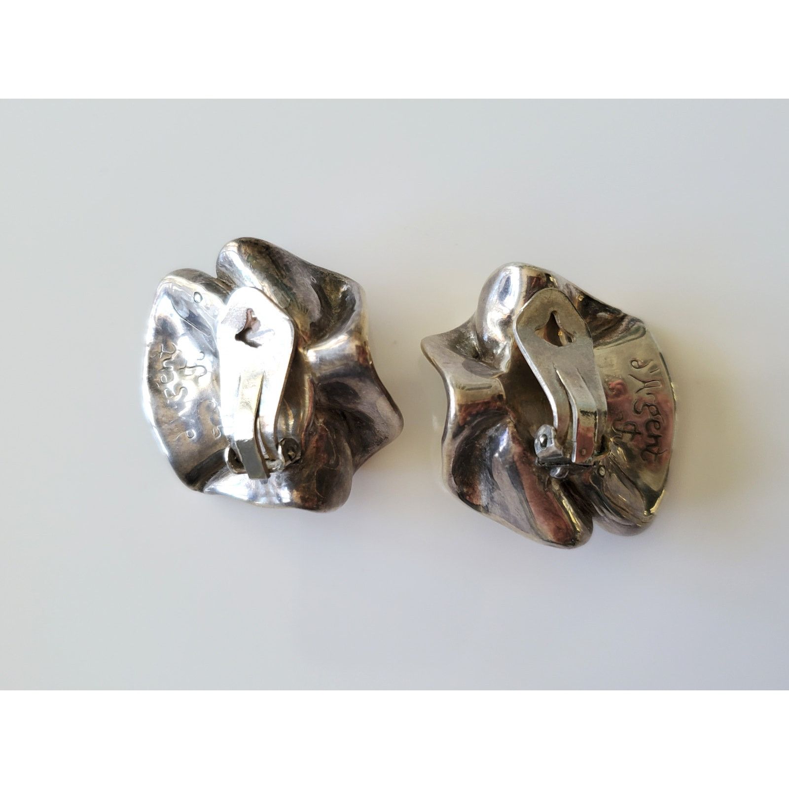 Other Vintage Sterling SIlver Abstract Earings Size ONE SIZE - 4 Thumbnail