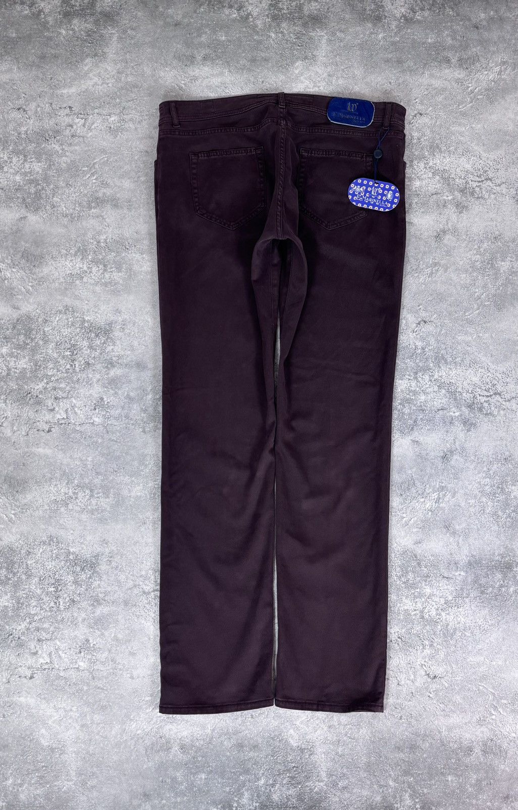 E. Marinella E. Marinella Men’s NWT Burgundy Slim Straight Pants Jeans Size US 30 / EU 46 - 2 Thumbnail