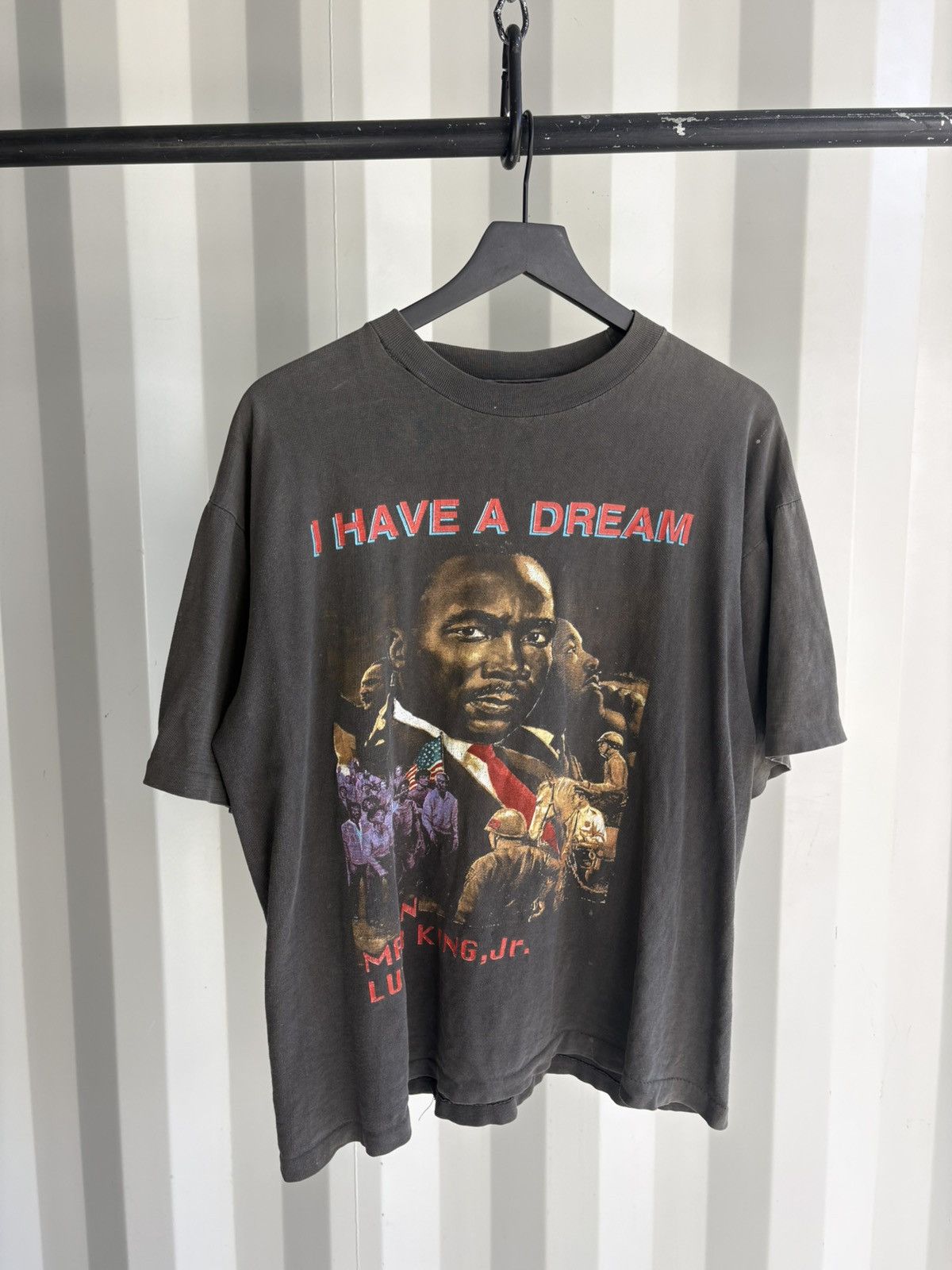 Vintage MLK I Have A Dream Thrashed Faded Distressed Shirt GRUNGE Size US XL / EU 56 / 4 - 1 Thumbnail