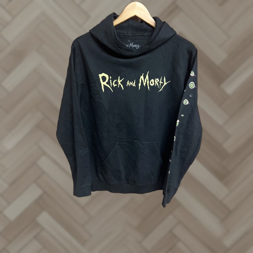 Vintage Rick and Morty All Over Eye Print Hoodie Black Small Adult T29 Size US S / EU 44-46 / 1 - 1 Thumbnail
