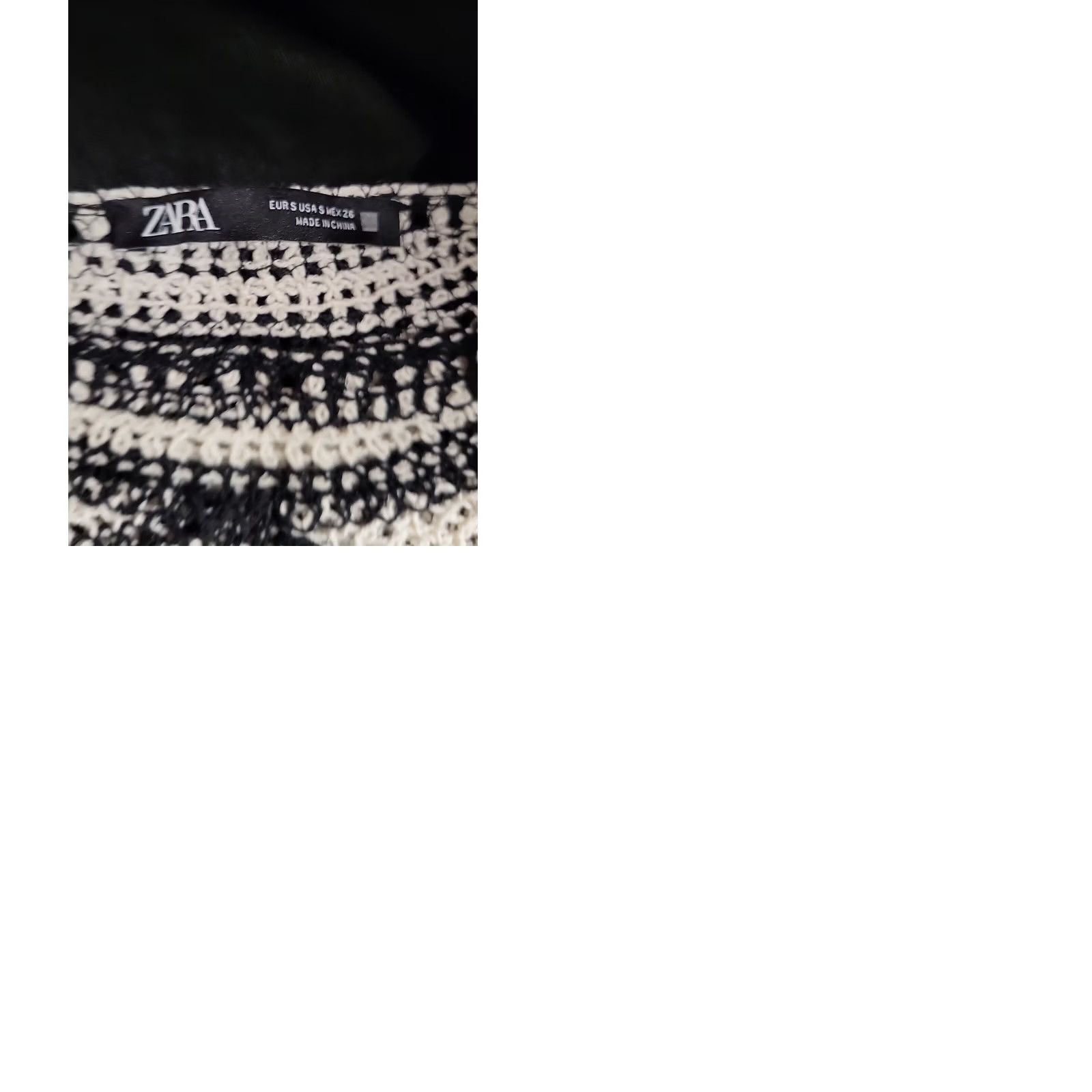 Zara ZARA Women's Crochet Tank Top Black Dress Size S Tank Dress Womens S Black Crochet Pattern Solid Vintage No N/A Size S / US 4 / IT 40 - 9 Thumbnail