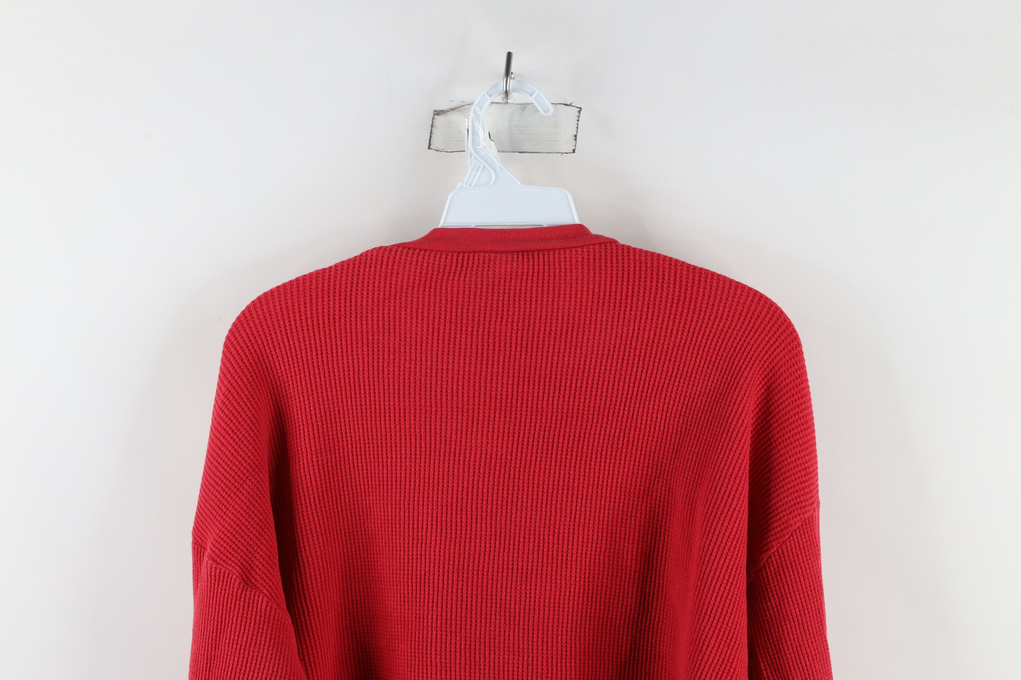 Vintage Vintage State University Thermal Waffle Knit T-Shirt Red Size US XL / EU 56 / 4 - 10 Thumbnail