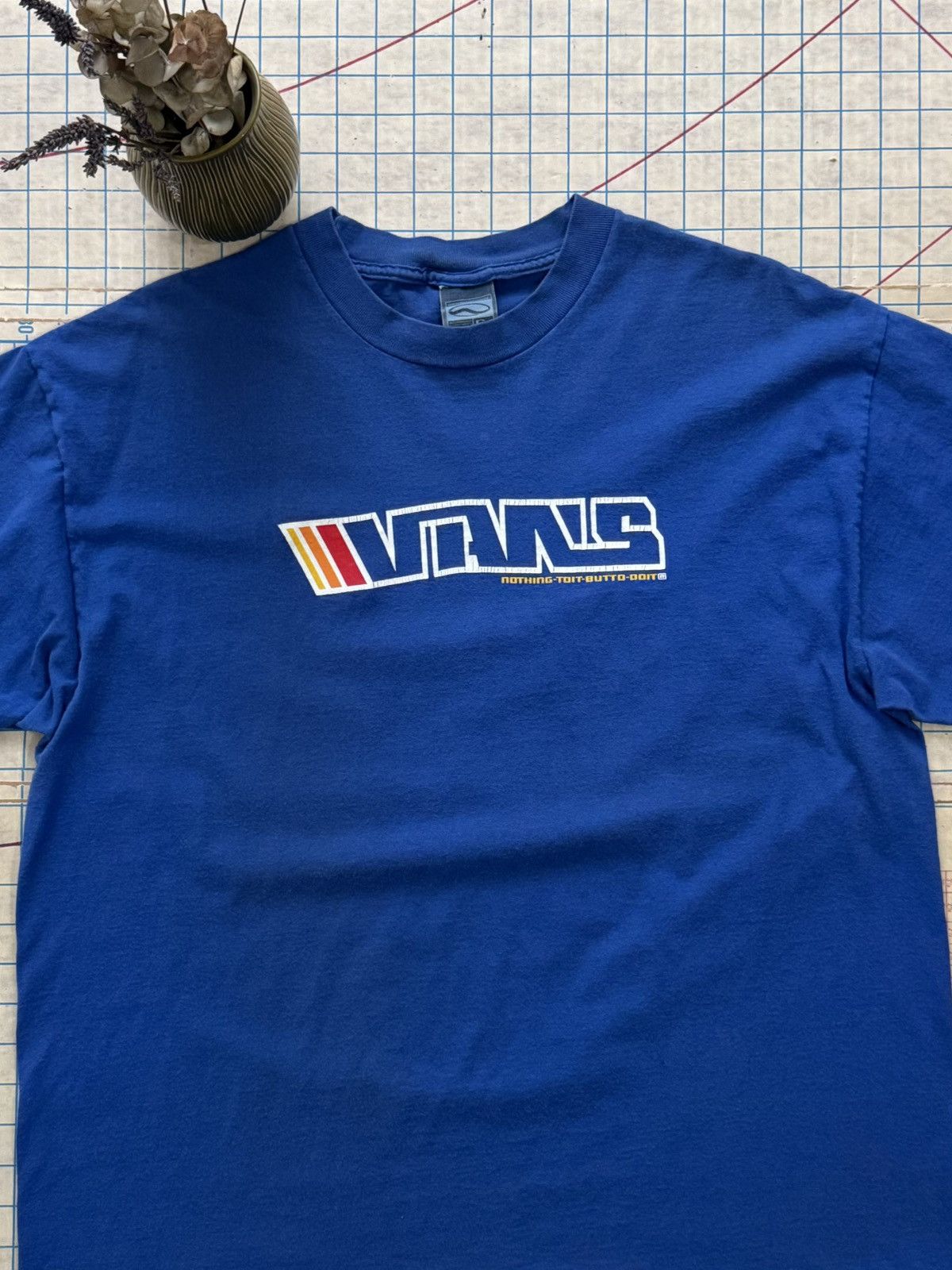 Vans × Vintage Vintage 90’s Y2K Vans Nothing To It Tee Blue Mens Size XL Size US XL / EU 56 / 4 - 4 Thumbnail