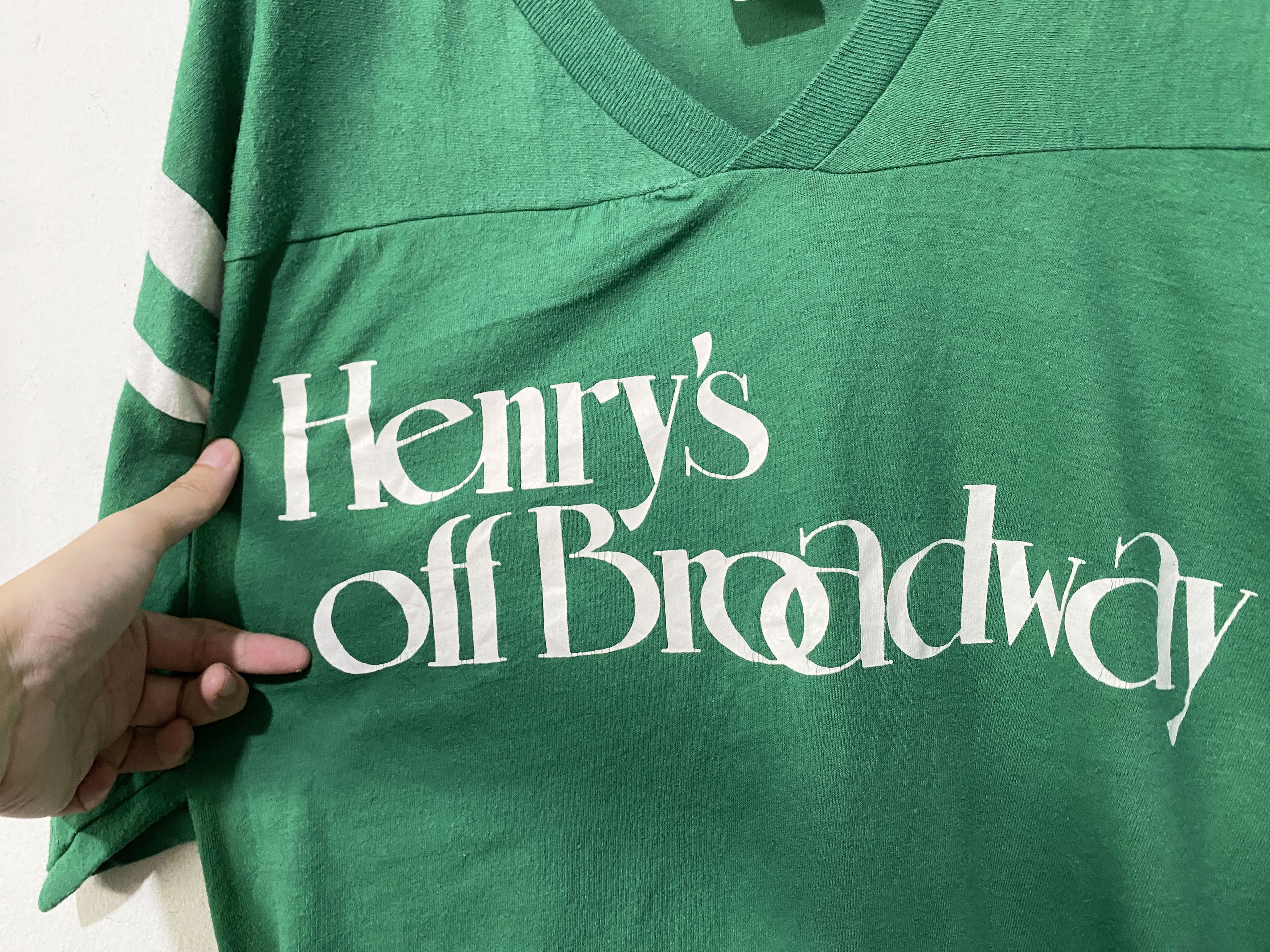 Vintage Vintage 80s Henry's Off Broadway Jersey Shirt Size US L / EU 52-54 / 3 - 2 Thumbnail