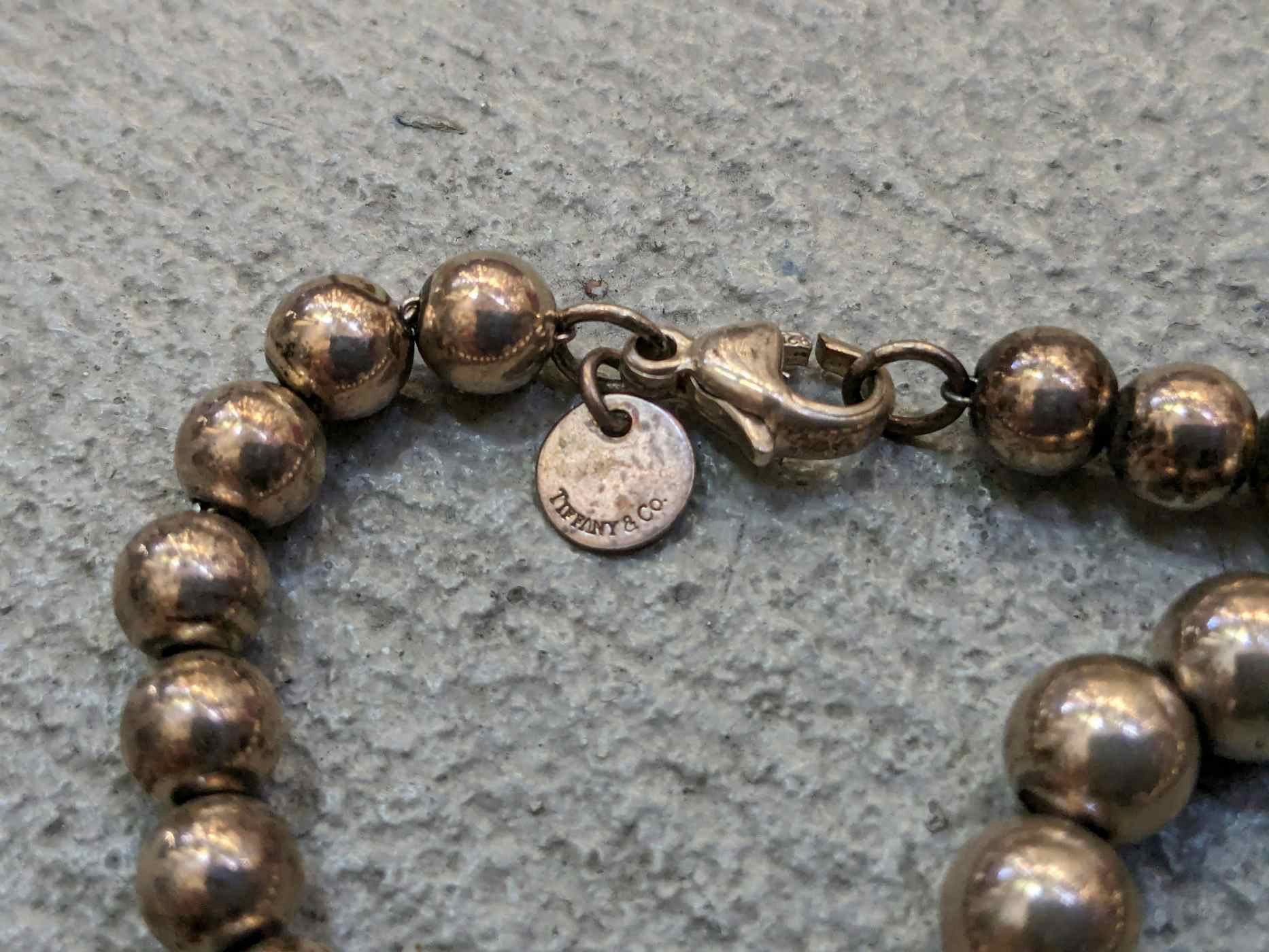 Tiffany & Co. Tiffany & Co Oval Sterling Silver Graduated Bead Necklace Size ONE SIZE - 7 Thumbnail