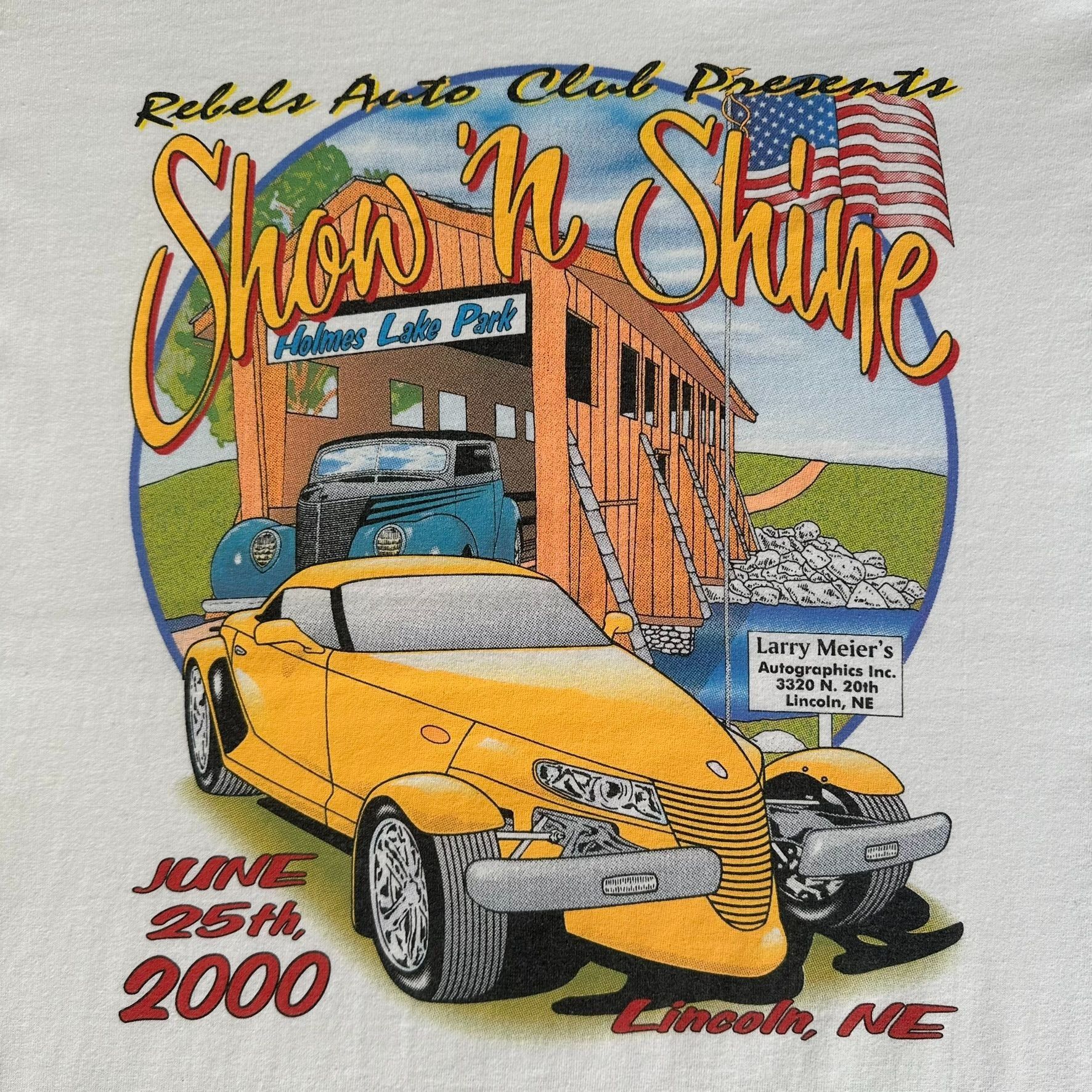 Fruit Of The Loom Vintage 2000 Roadster Hot Rods T-Shirt Boxy Y2K Grunge Skate Size US L / EU 52-54 / 3 - 2 Thumbnail