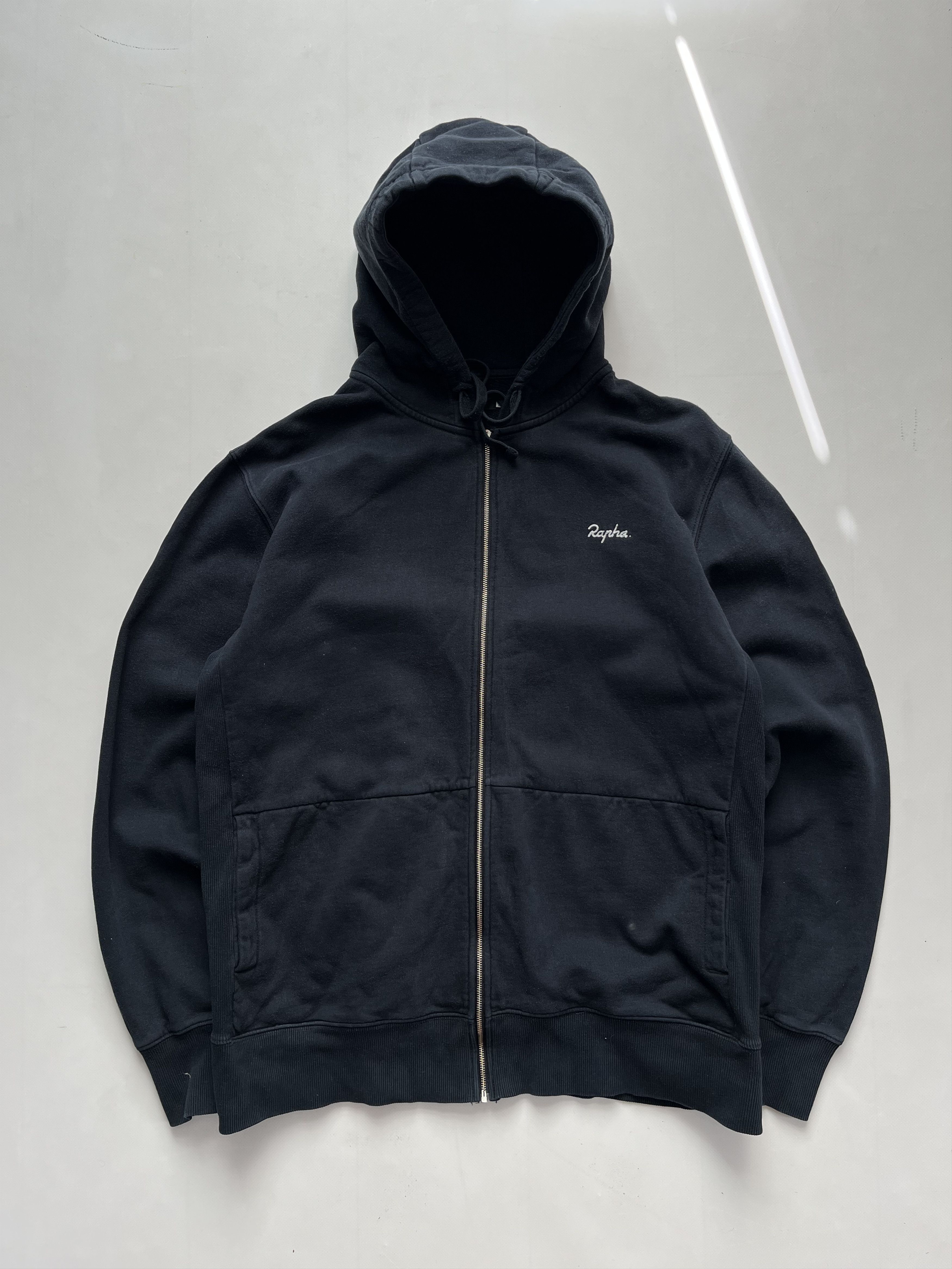 希少✳︎Rapha Team Sky Merino Hooded Top L Rapha Rapha Team Sky 2013 Black Merino Wool Hooded Top Jacket
