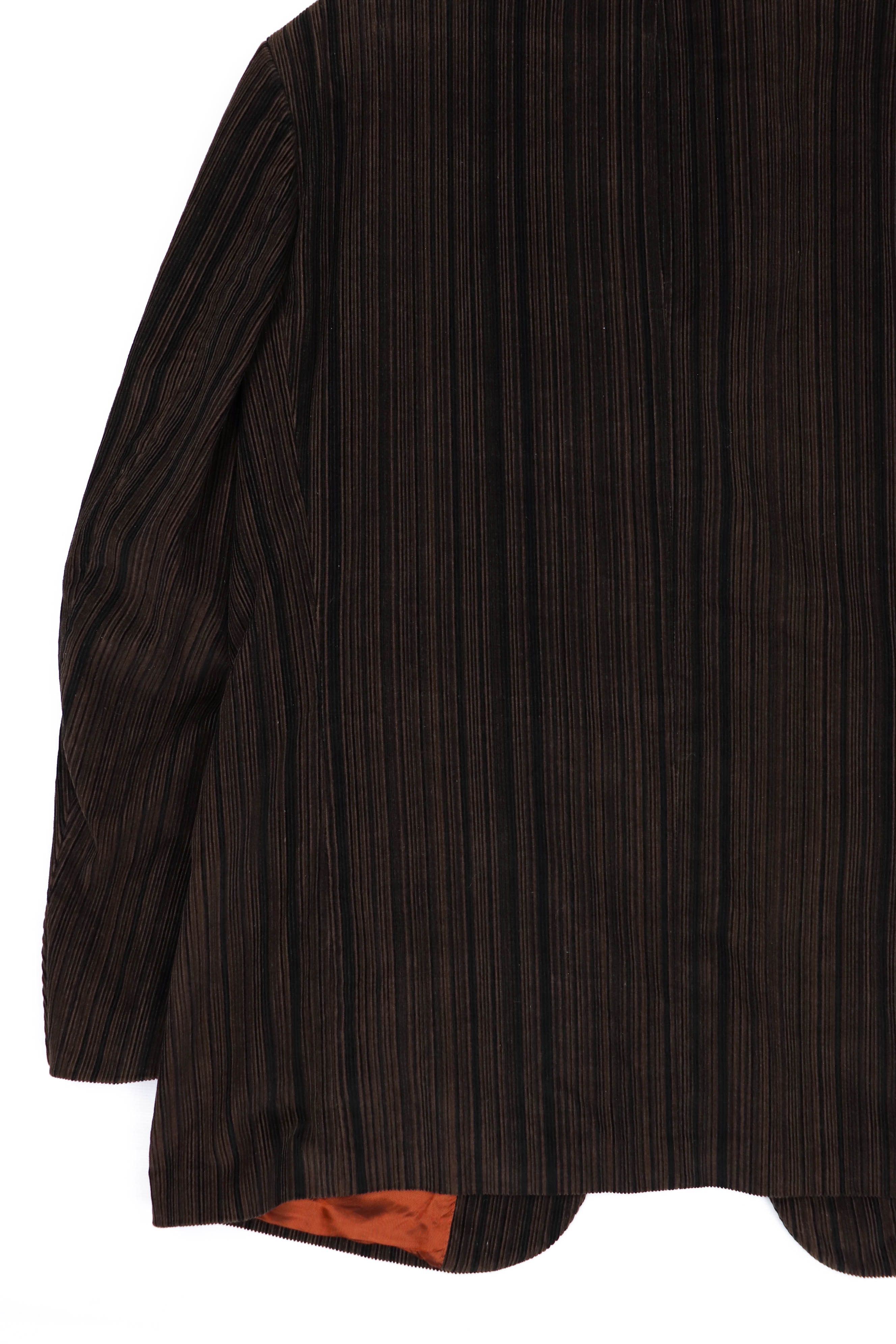 Balmain Balmain Vintage Striped Brown Corduroy Cotton Blazer Jacket Size US L / EU 52-54 / 3 - 8 Thumbnail