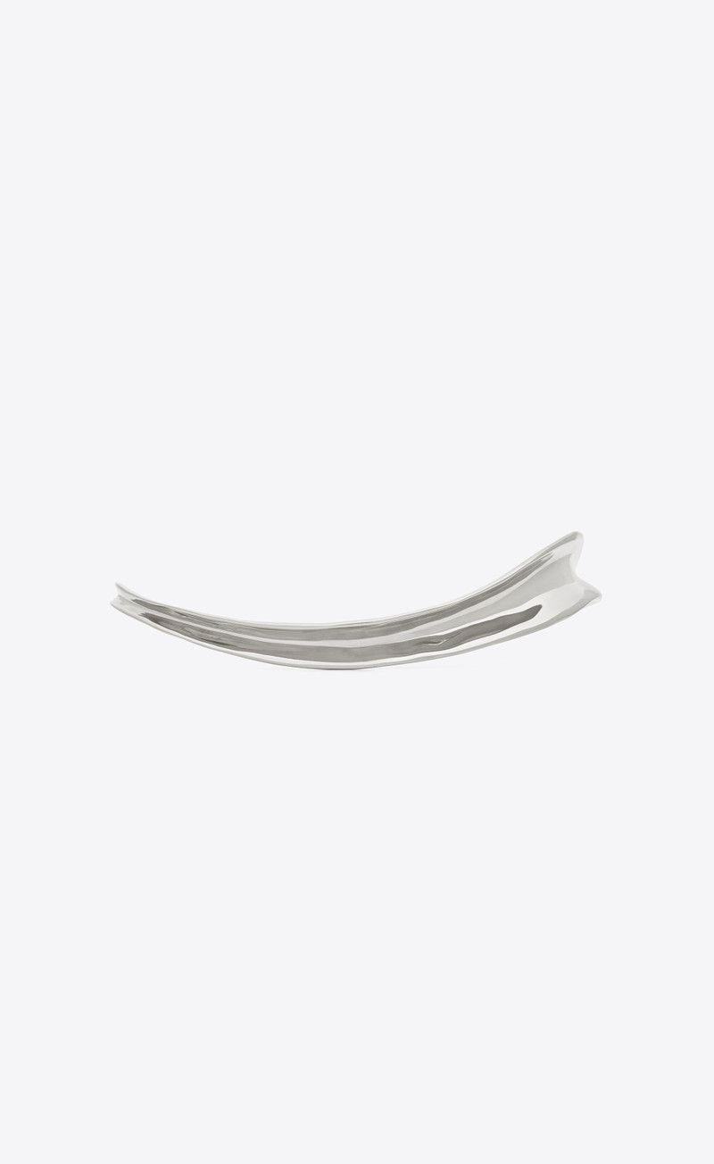 Saint Laurent Paris o1bcso1str0226 Size:M/Torc Necklace In Metal in Silver Size ONE SIZE - 2 Thumbnail