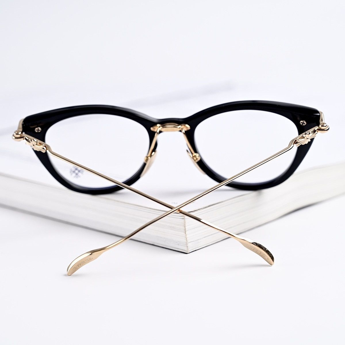 Chrome Hearts CHROME HEARTS NEW LOVER BLACK GOLD PLATED GLASSES Size ONE SIZE - 14 Thumbnail