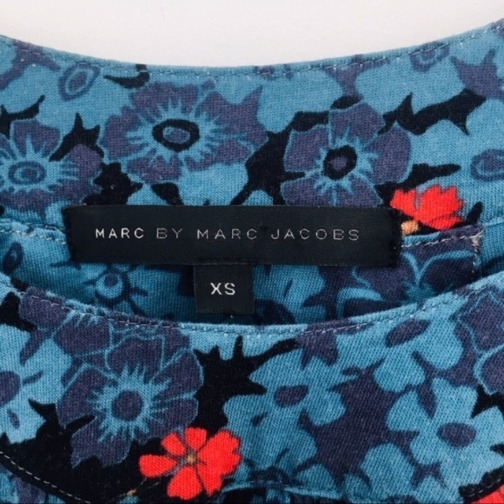 Marc by Marc Jacobs Marc by Marc Jacobs Blue Floral Ruffle Tiered Blouse Short S Size XS / US 0-2 / IT 36-38 - 3 Thumbnail