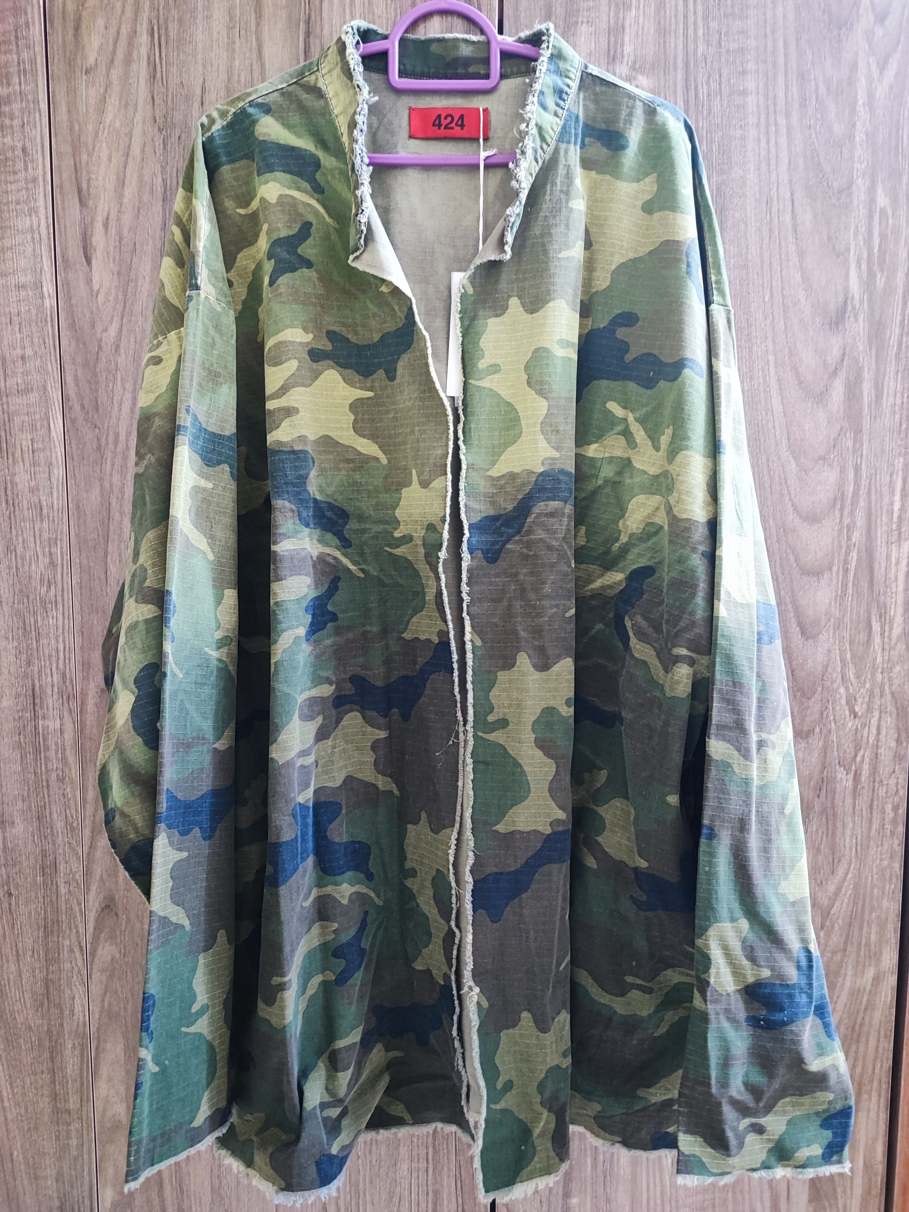 424 424 Camouflage Distressed Oversized Jacket Size US L / EU 52-54 / 3 - 1 Thumbnail