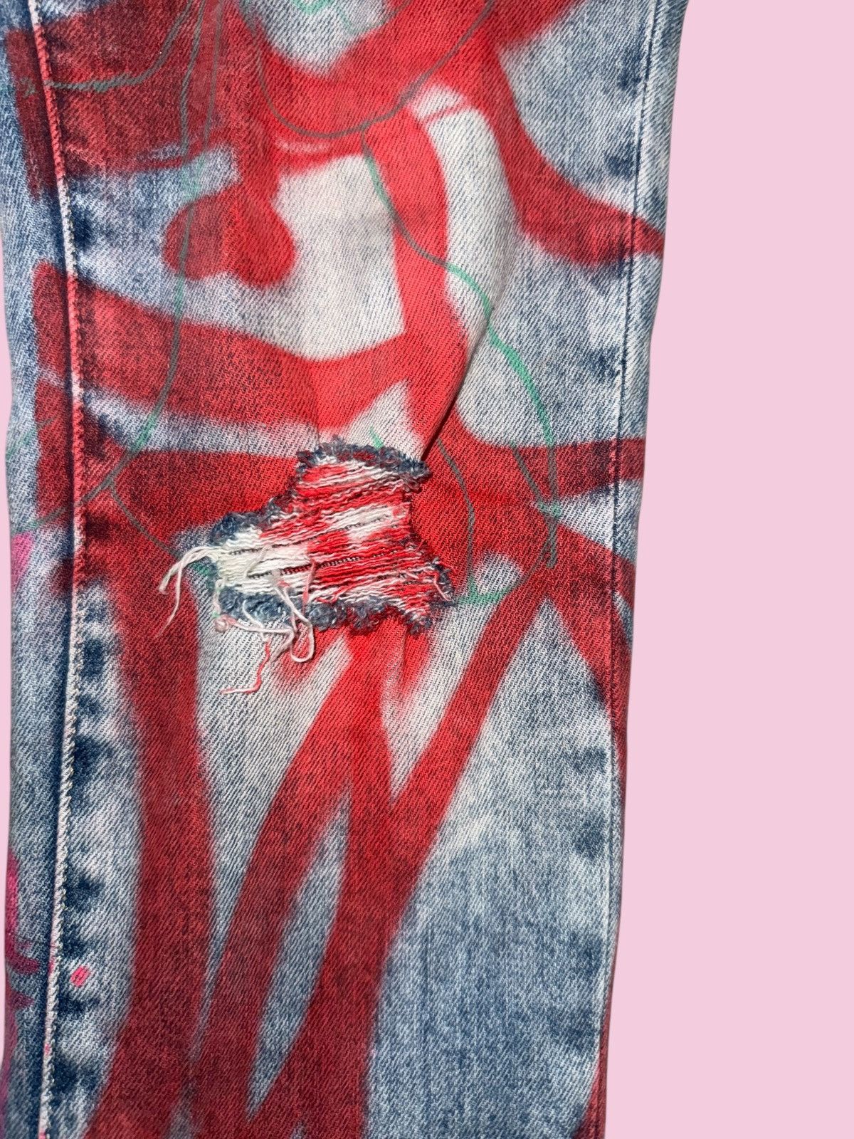 Skoloct skoloct hand painted jeans Size US 32 / EU 48 - 3 Thumbnail