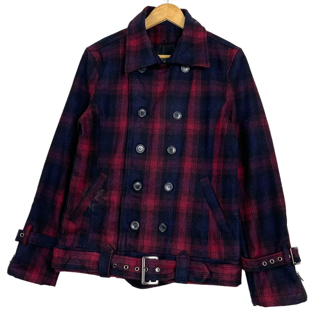 Hysteric Glamour × If Six Was Nine × Japanese Brand 💥NEUTRAL INFINITY BONDAGE TARTAN WOOL JACKET Size US M / EU 48-50 / 2 - 2 Thumbnail
