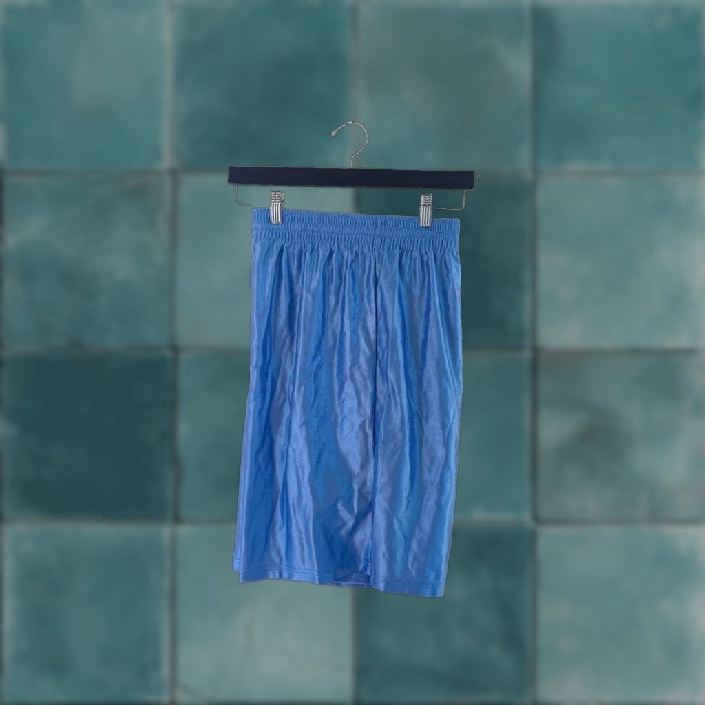 Vintage VINTAGE Don Alleson Dazzle Basketball Shorts Mens Large NWOT Deadstock 2002 Blue Nylon Athletic Shorts Mens Size US 33 - 1 Thumbnail