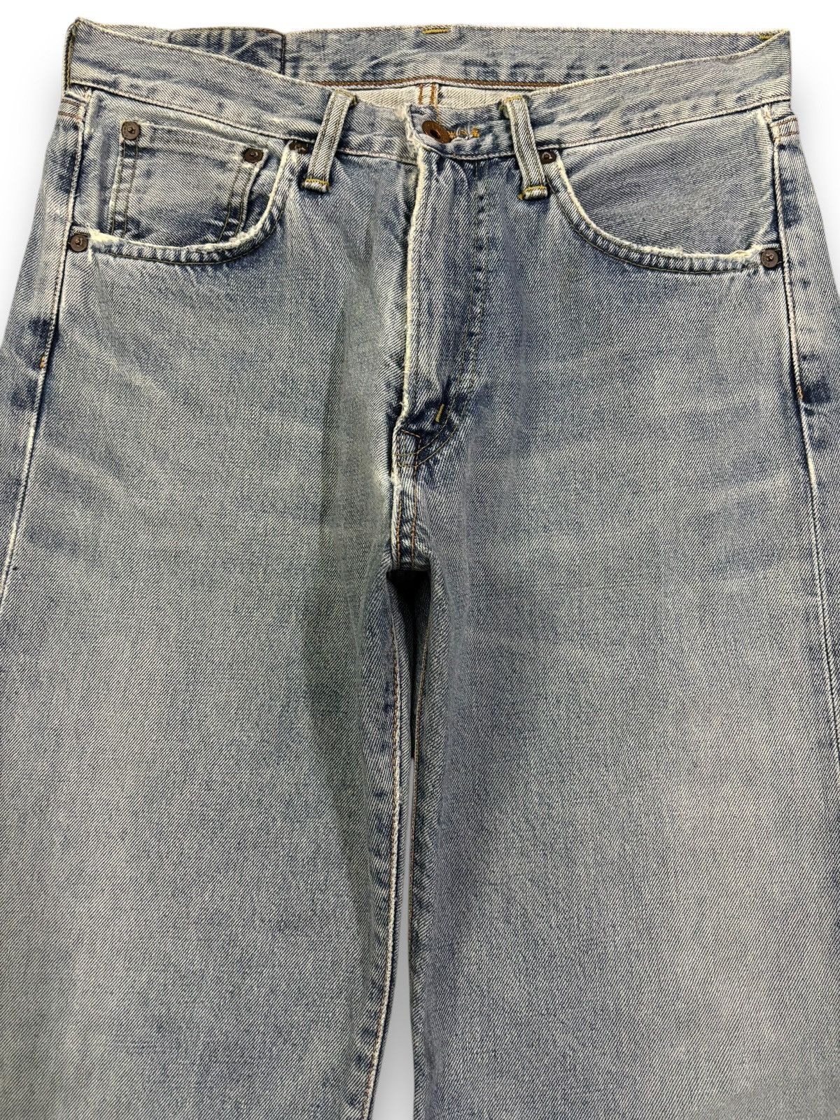 Edwin Vintage Edwin 505X Selvedge Blue Washed Straight Leg Jeans Size US 30 / EU 46 - 4 Thumbnail
