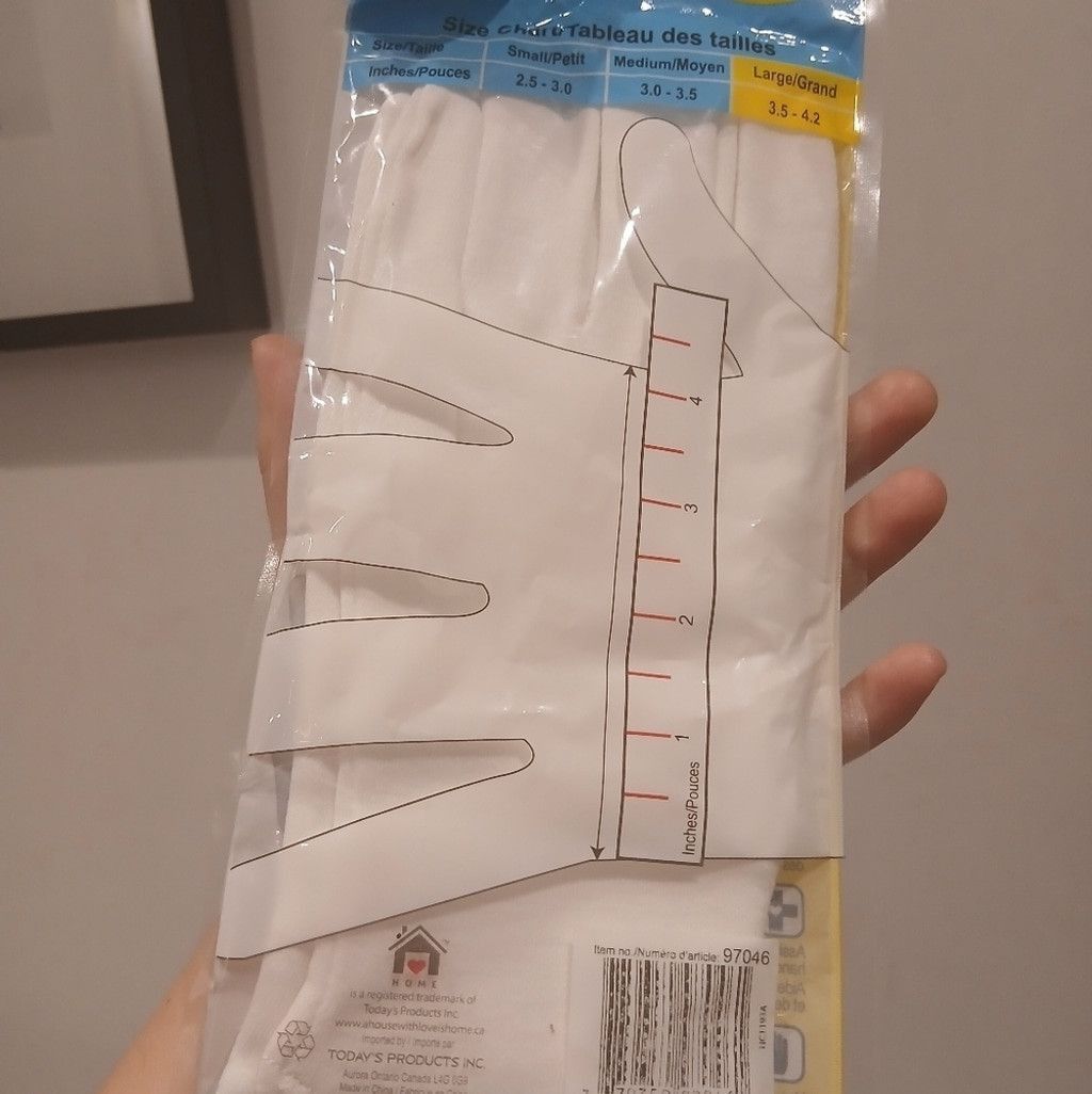 The Unbranded Brand NWT %100 Cotton Gloves In White Size Large Size ONE SIZE - 8 Thumbnail