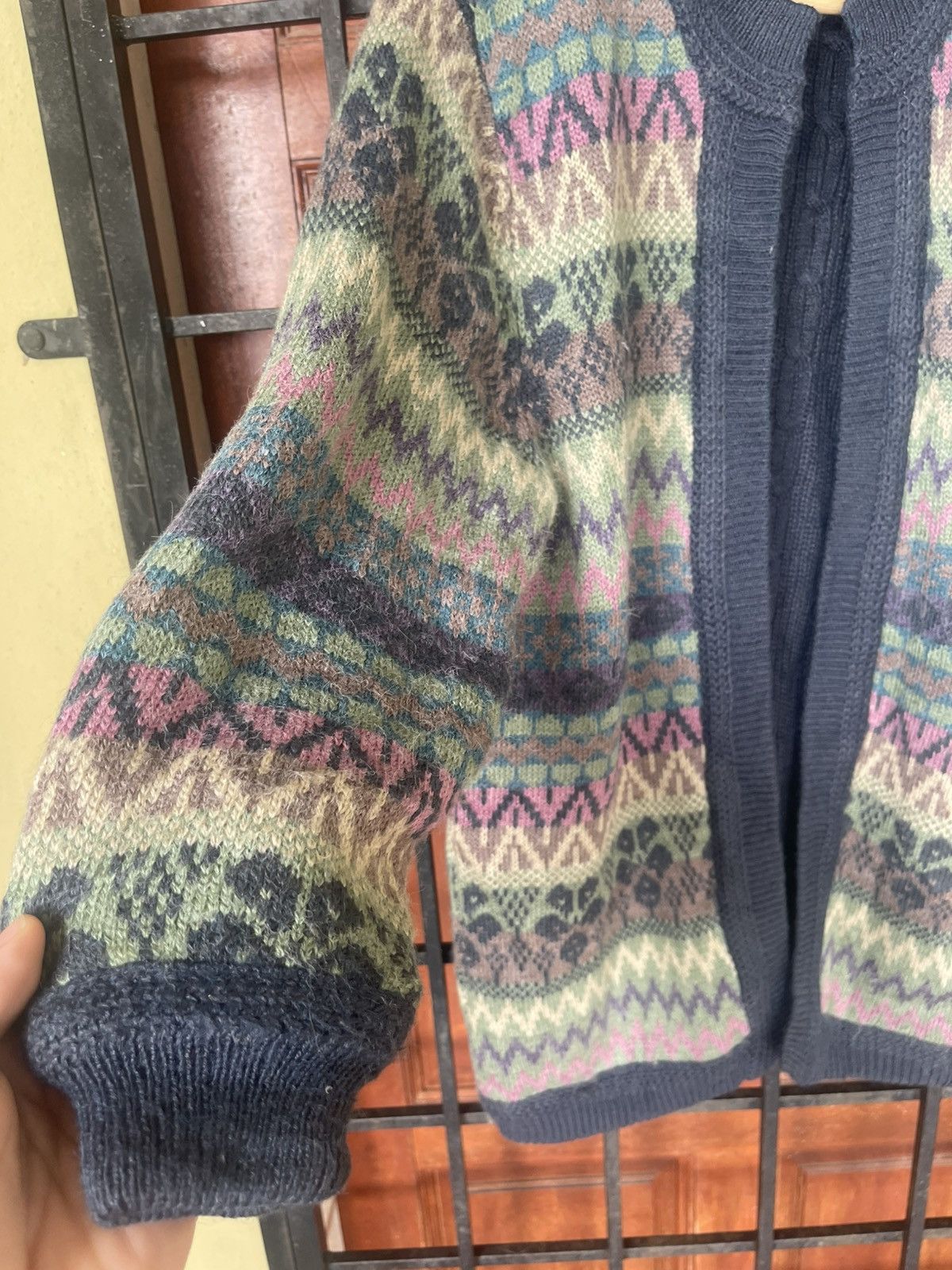 Japanese Brand × The Unbranded Brand Rare REVERSIBLE KNIT CARDIGAN Size US L / EU 52-54 / 3 - 4 Thumbnail