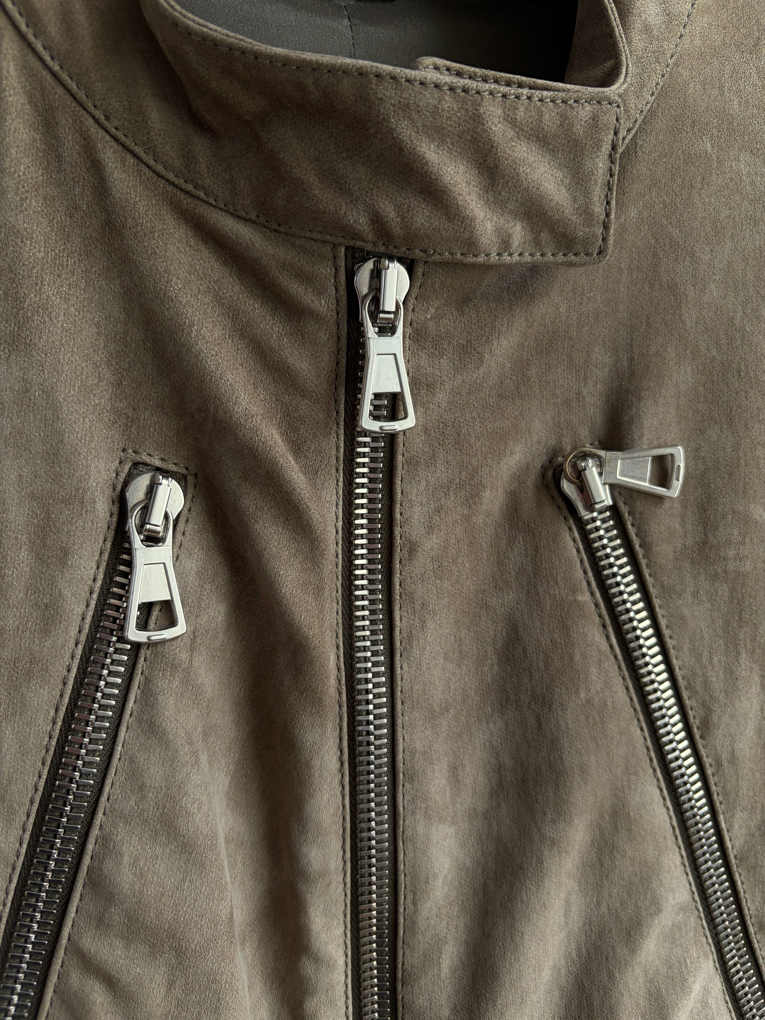 Maison Margiela AW11 Suede 5-Zip Leather Jacket Size L / US 10 / IT 46 - 3 Thumbnail