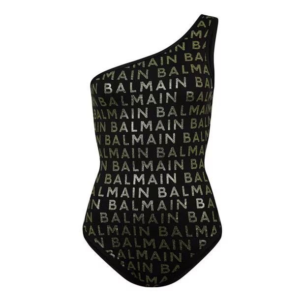 Balmain o1g2r1mq0924 Logo Swimsuit in Black Size M / US 6-8 / IT 42-44 - 1 Thumbnail