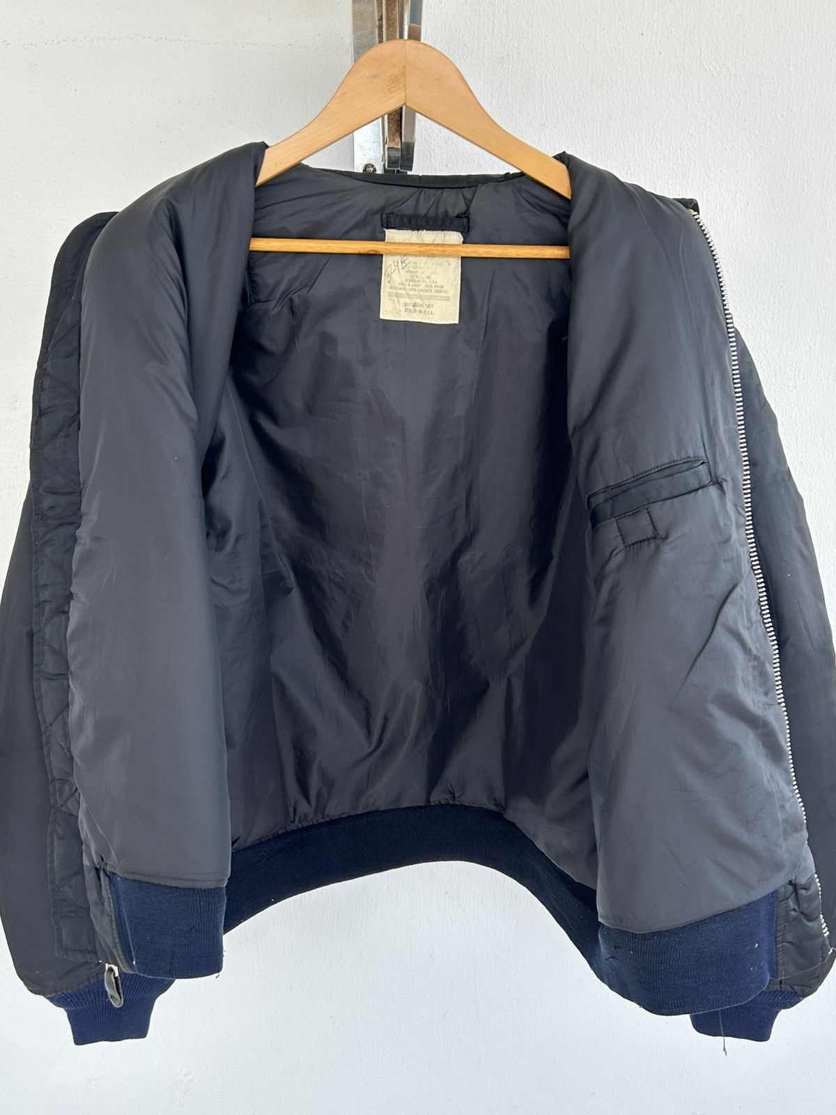 Other Flyers USA Vintage Blue Bomber Collar Jacket Size US L / EU 52-54 / 3 - 7 Thumbnail