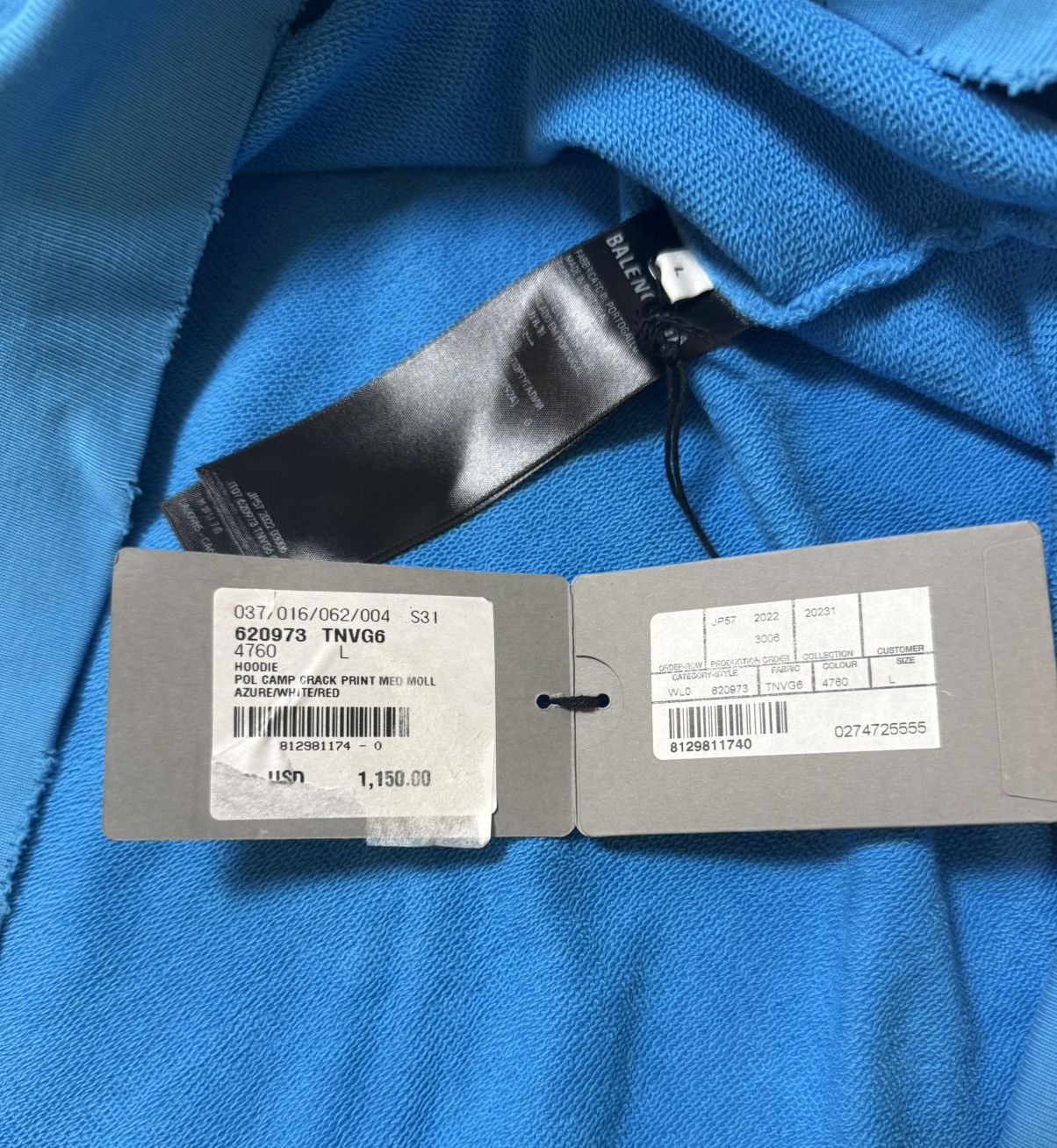 Balenciaga Balenciaga Campaign Logo Hoodie Blue Sky Size US XL / EU 56 / 4 - 6 Thumbnail