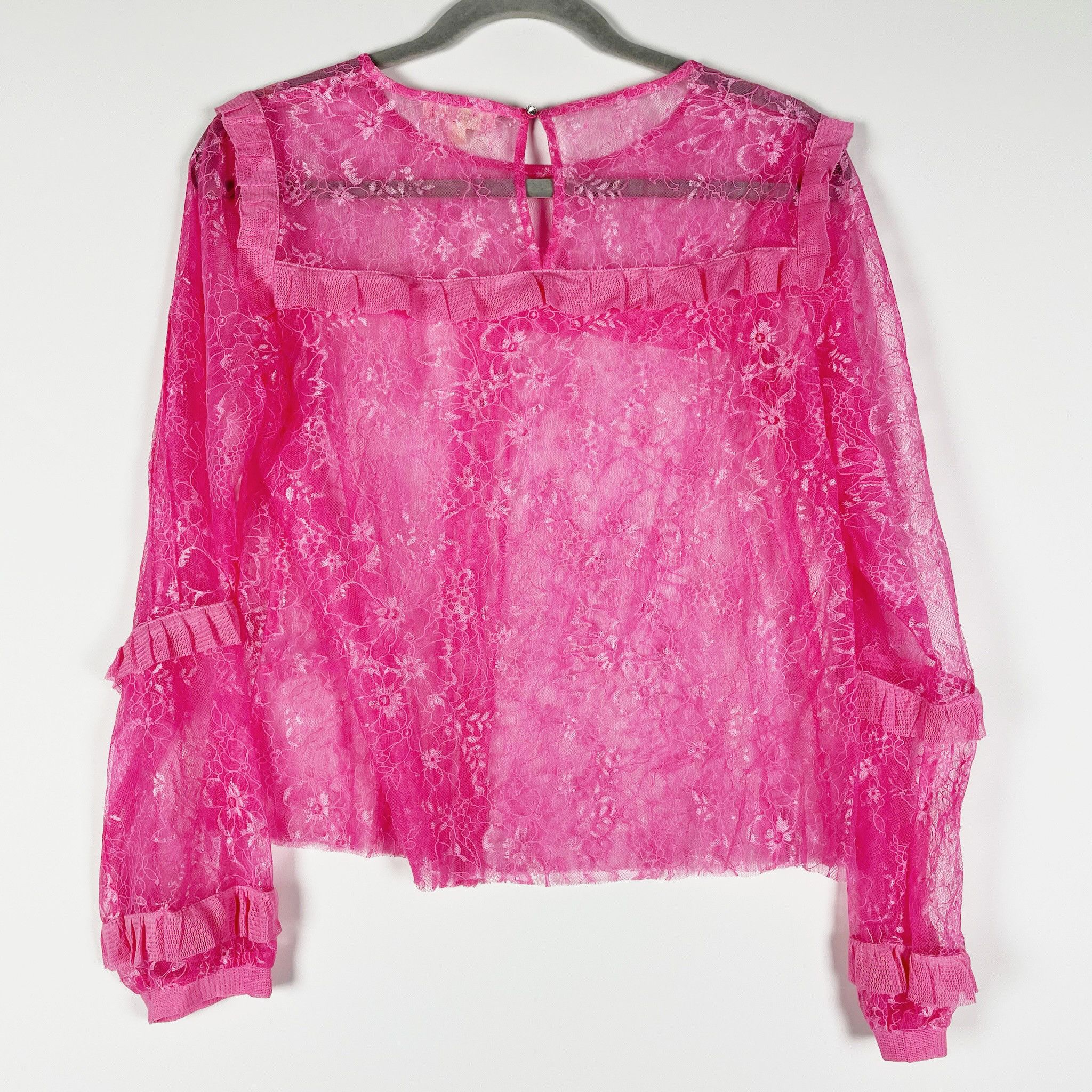 For Love & Lemons For Love And Lemons Sheer Pink Allover Lace Size S / US 4 / IT 40 - 4 Thumbnail