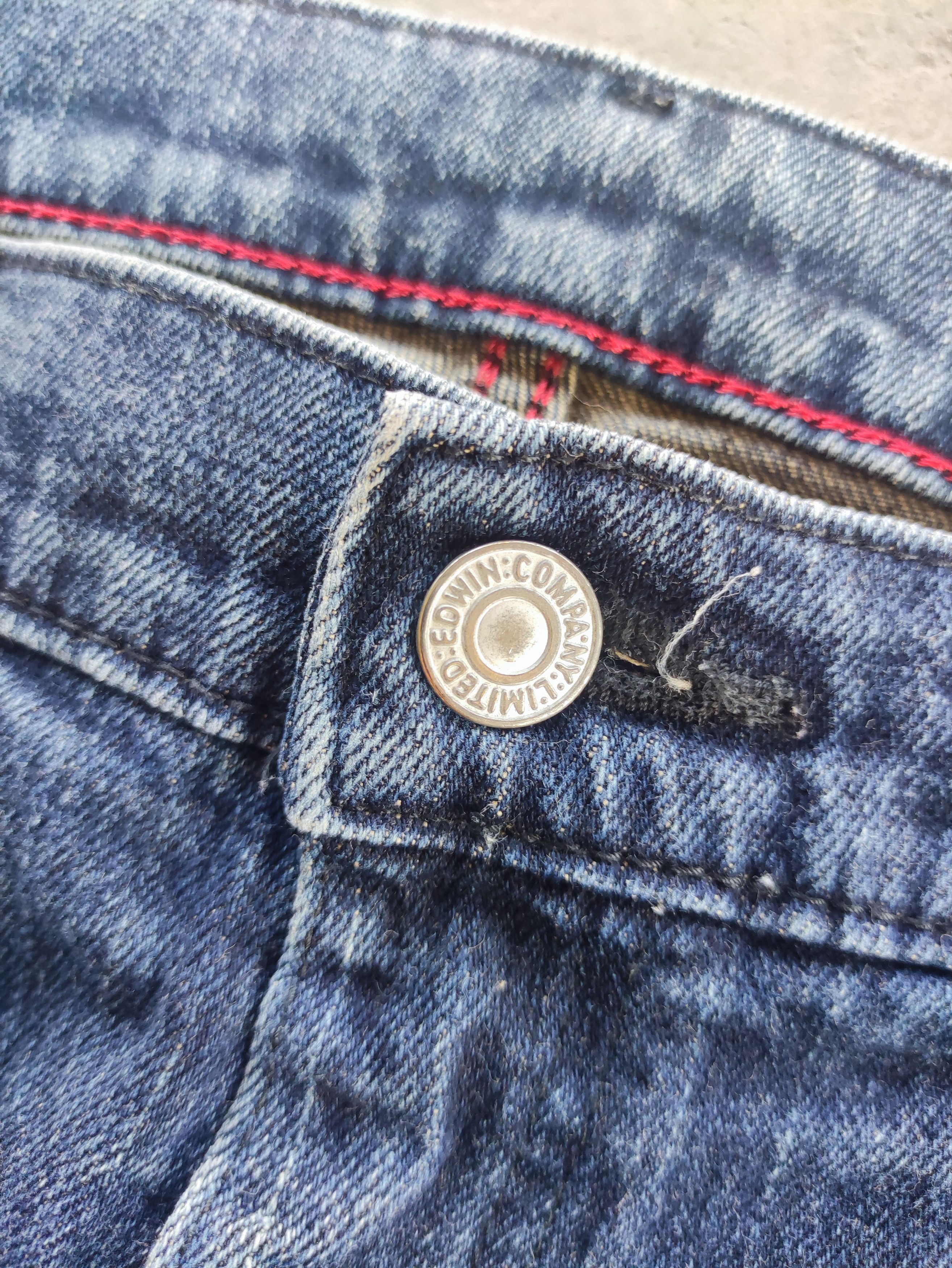 Edwin × Jean × Vintage Vintage Edwin StoneWash Distressed Faded Denim Pants Jeans Size US 32 / EU 48 - 5 Thumbnail