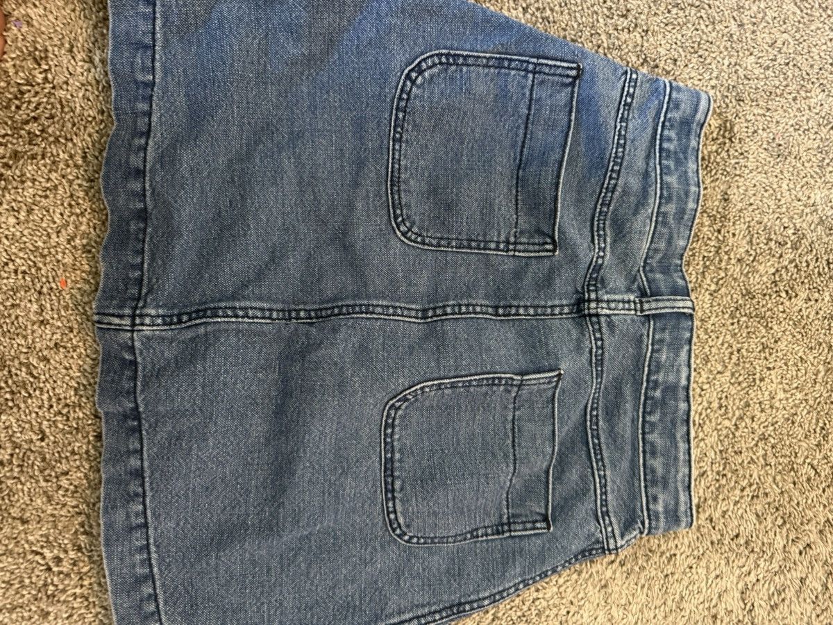 Burberry Blue Denim Skirt with Cross Logo Print Size 25" / US 0 / IT 36 - 2 Thumbnail