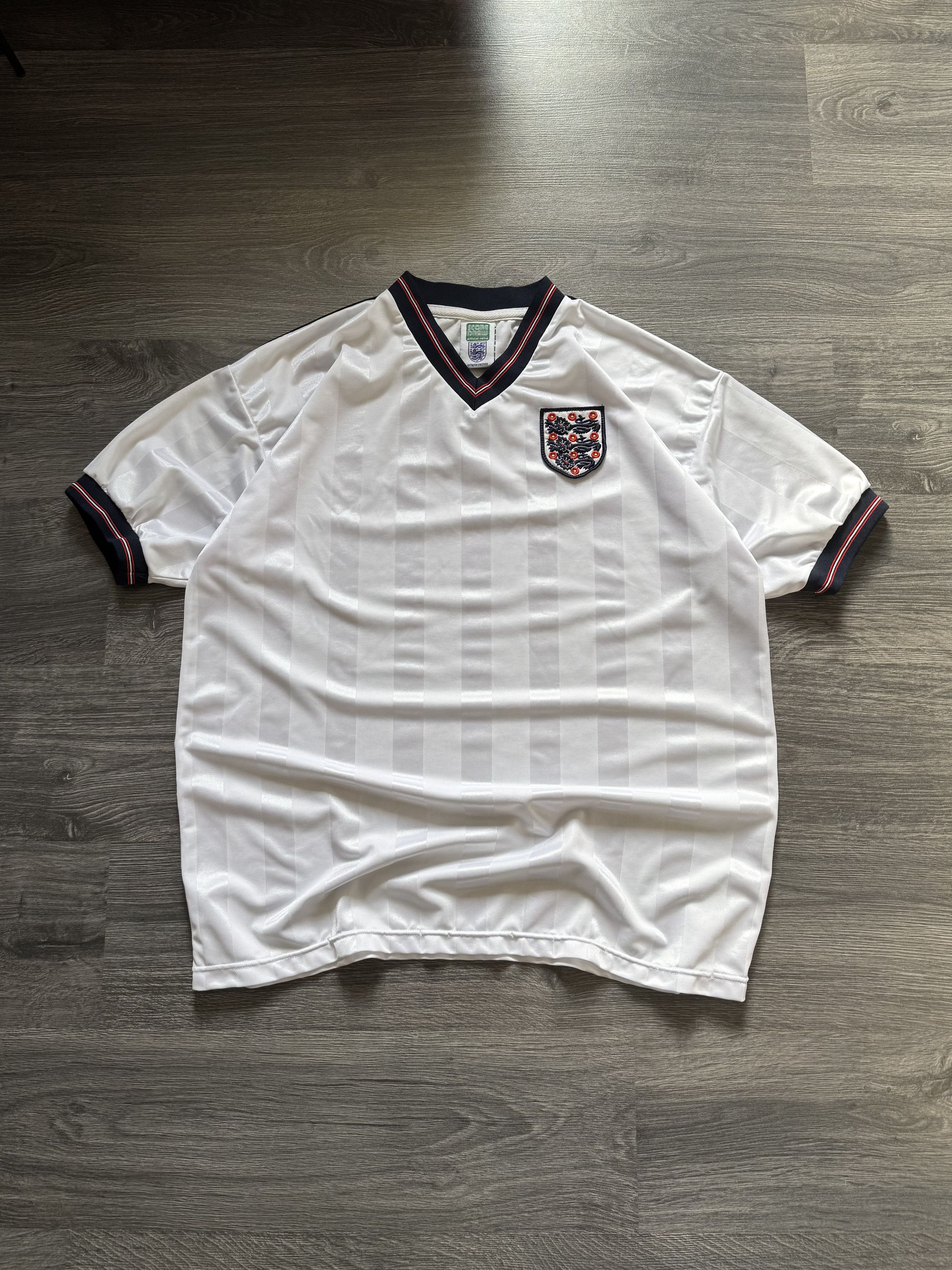 Umbro Vintage Score Draw England Football Soccer bloke shirt Size US XXL / EU 58 / 5 - 1 Thumbnail