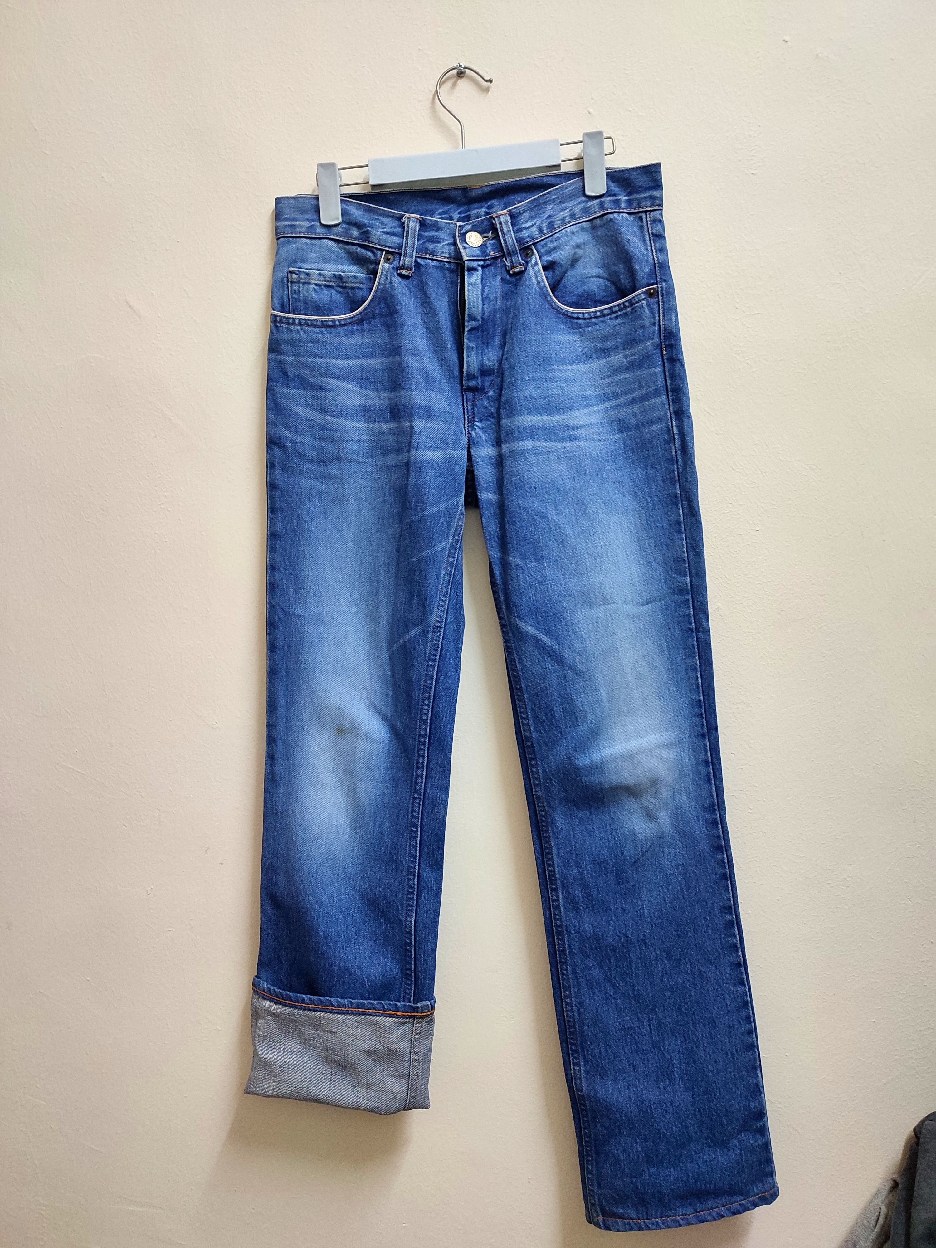 Blue Blue Japan Vintage Blue Blue Japan x H.R.Market Straight Cut Jeans Size US 30 / EU 46 - 2 Thumbnail