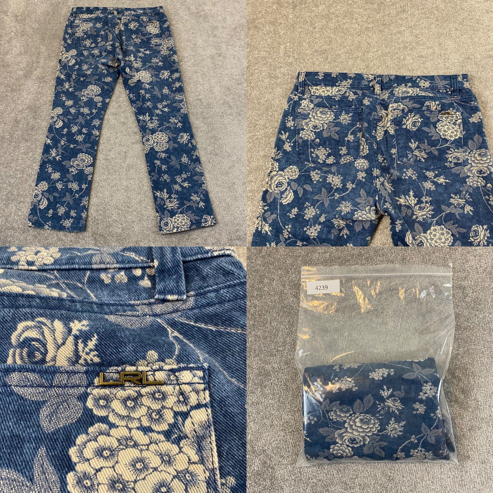 Ralph Lauren Lauren Ralph Lauren Jeans Womens 10 Straight Denim Floral Multicolor 32x27 Size 32" / US 10 / IT 46 - 8 Thumbnail