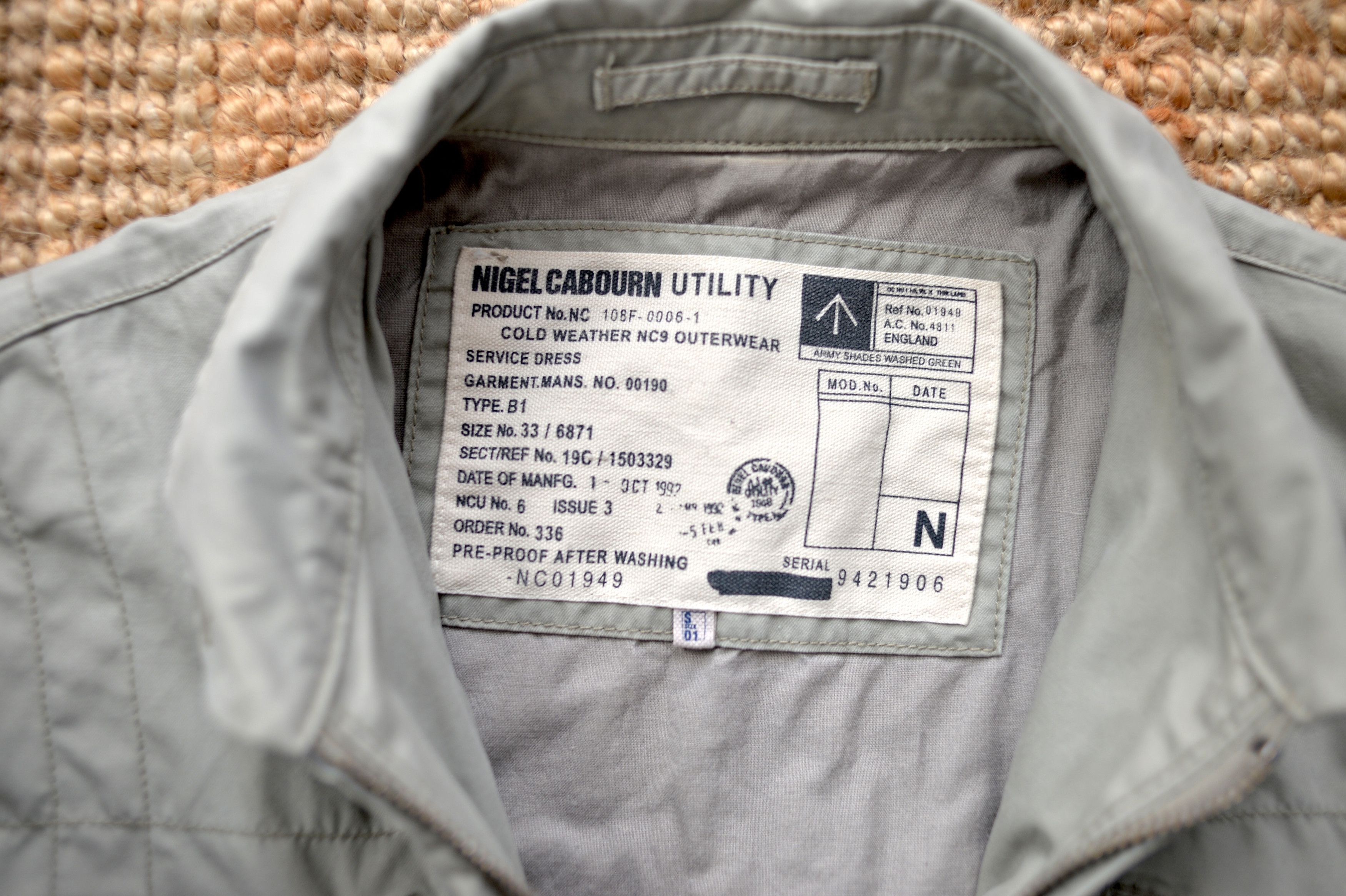 Nigel Cabourn Nigel Cabourn Utility, jacket size S Size US S / EU 44-46 / 1 - 3 Thumbnail