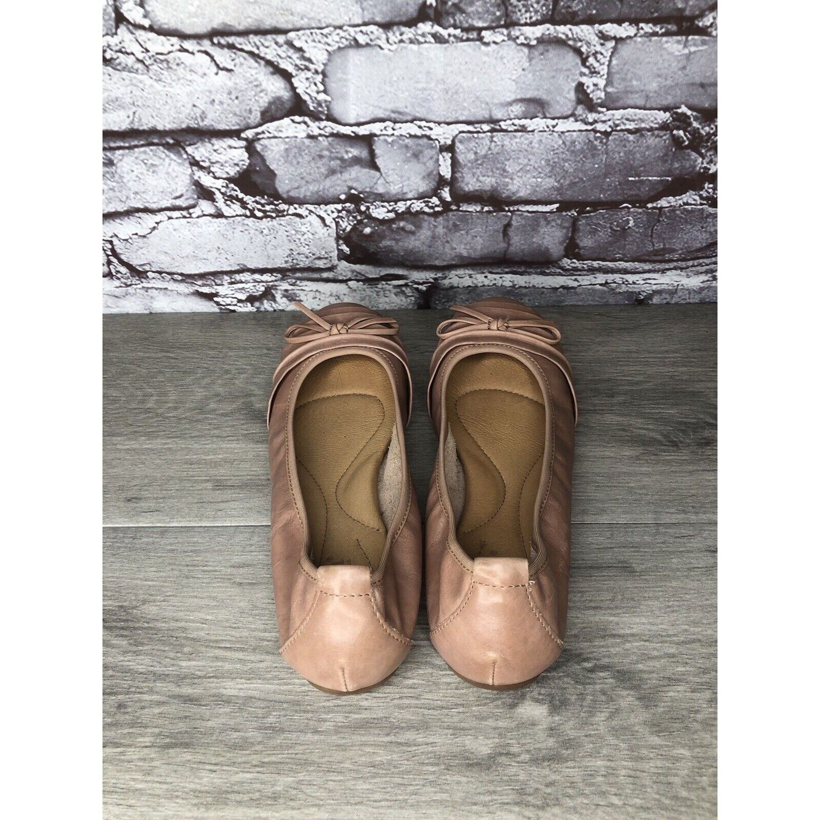 Born Born Footwear Dusty Pink Leather Casual Bow Ballet Flats Wom Size US 6.5 / IT 36.5 - 16 Thumbnail