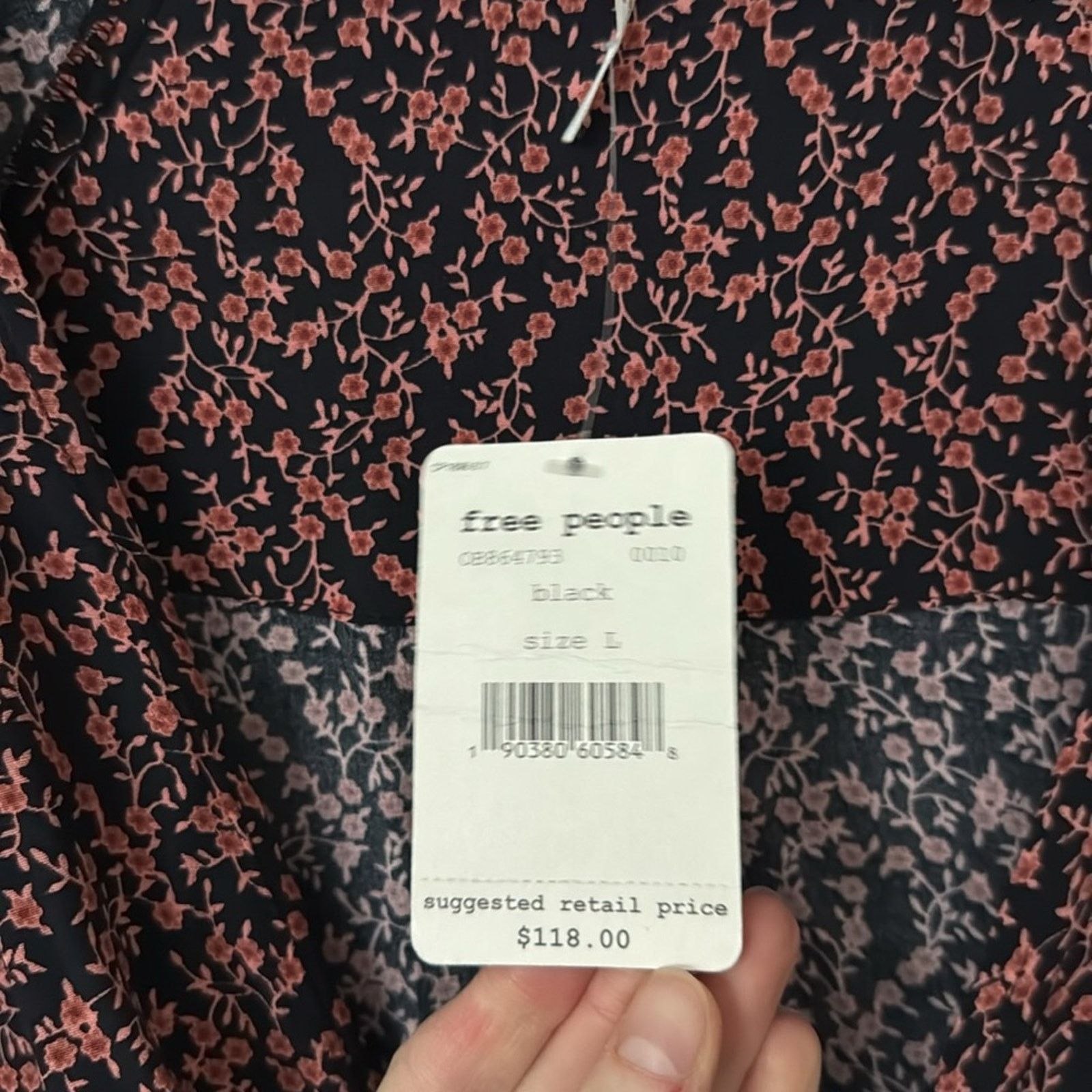 Free People NWT Free People Clara Tunic Blouse Dress in Floral Size L / US 10 / IT 46 - 5 Thumbnail