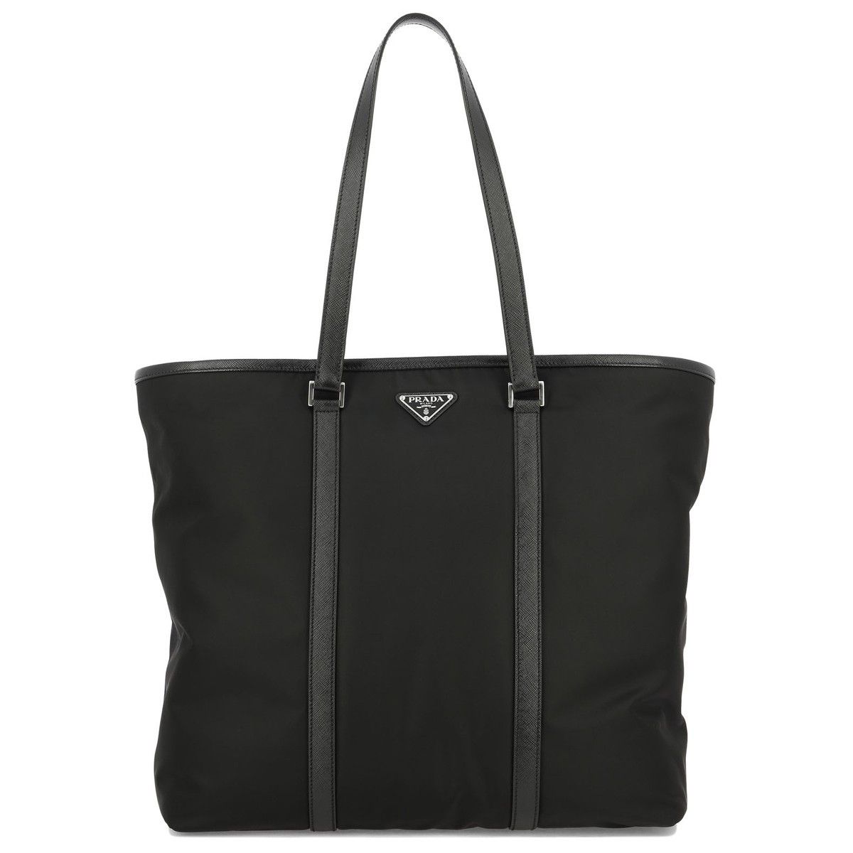 image of Prada Shopping Bag With Logo Black, Women's