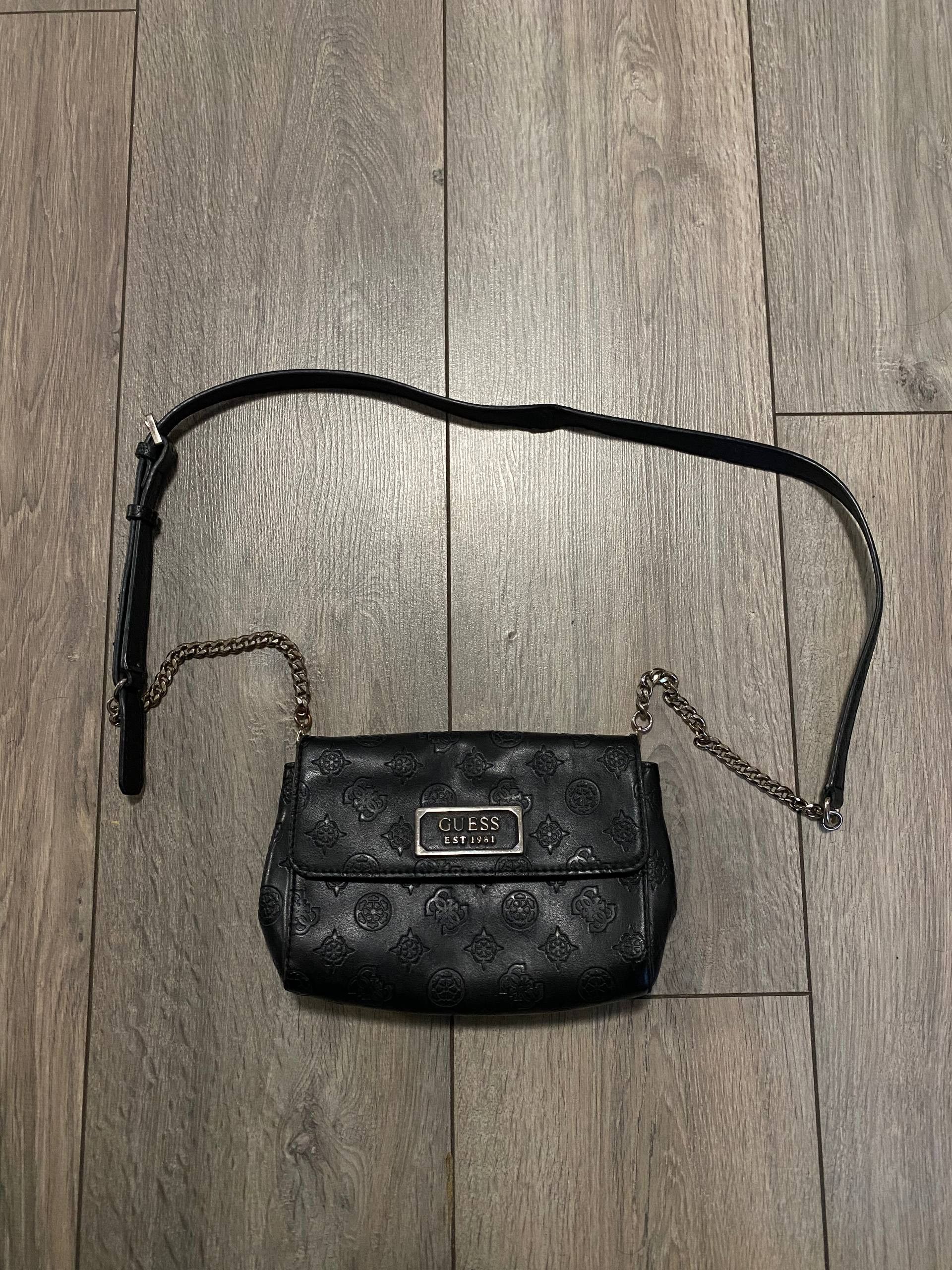 Guess Guess Bag Black Monogram The Handle Is Adjustable Leather Size ONE SIZE - 1 Thumbnail
