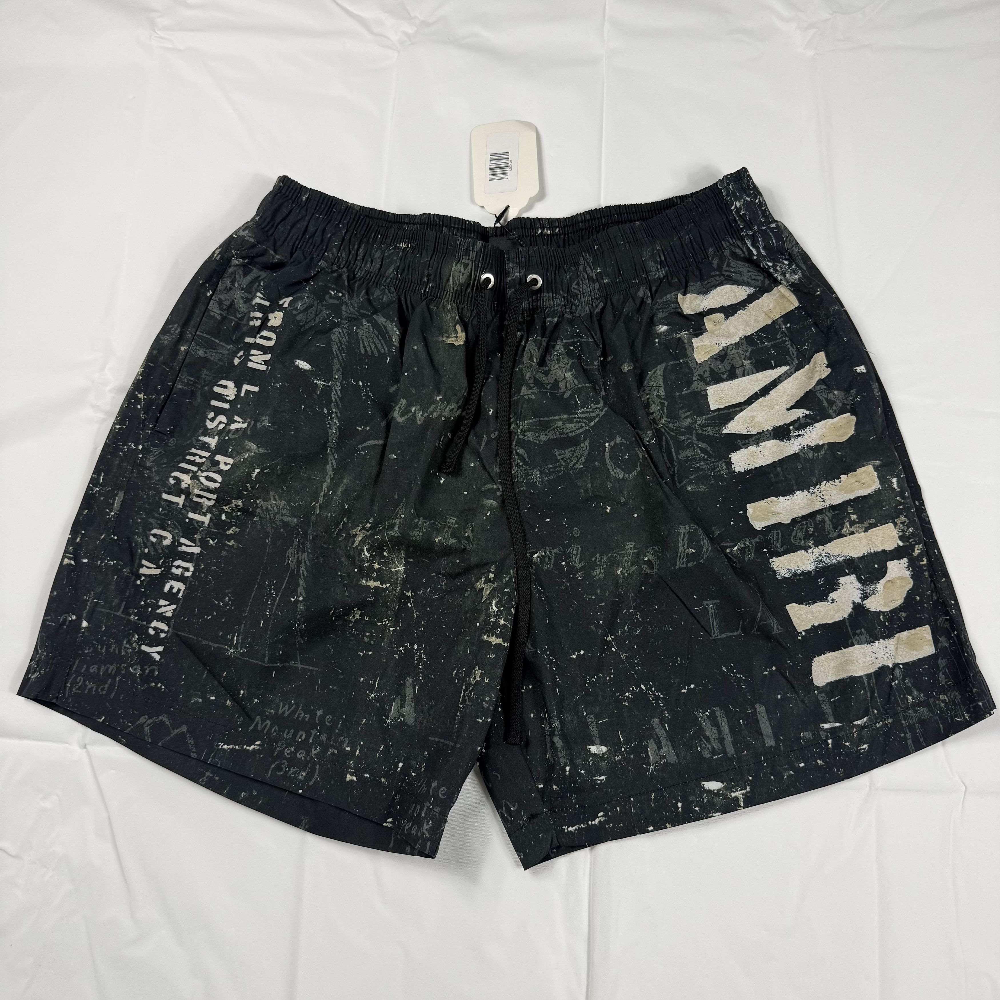 Amiri Amiri Stencil Military Swim Trunks Black Mens 36 Size US 36 / EU 52 - 1 Thumbnail