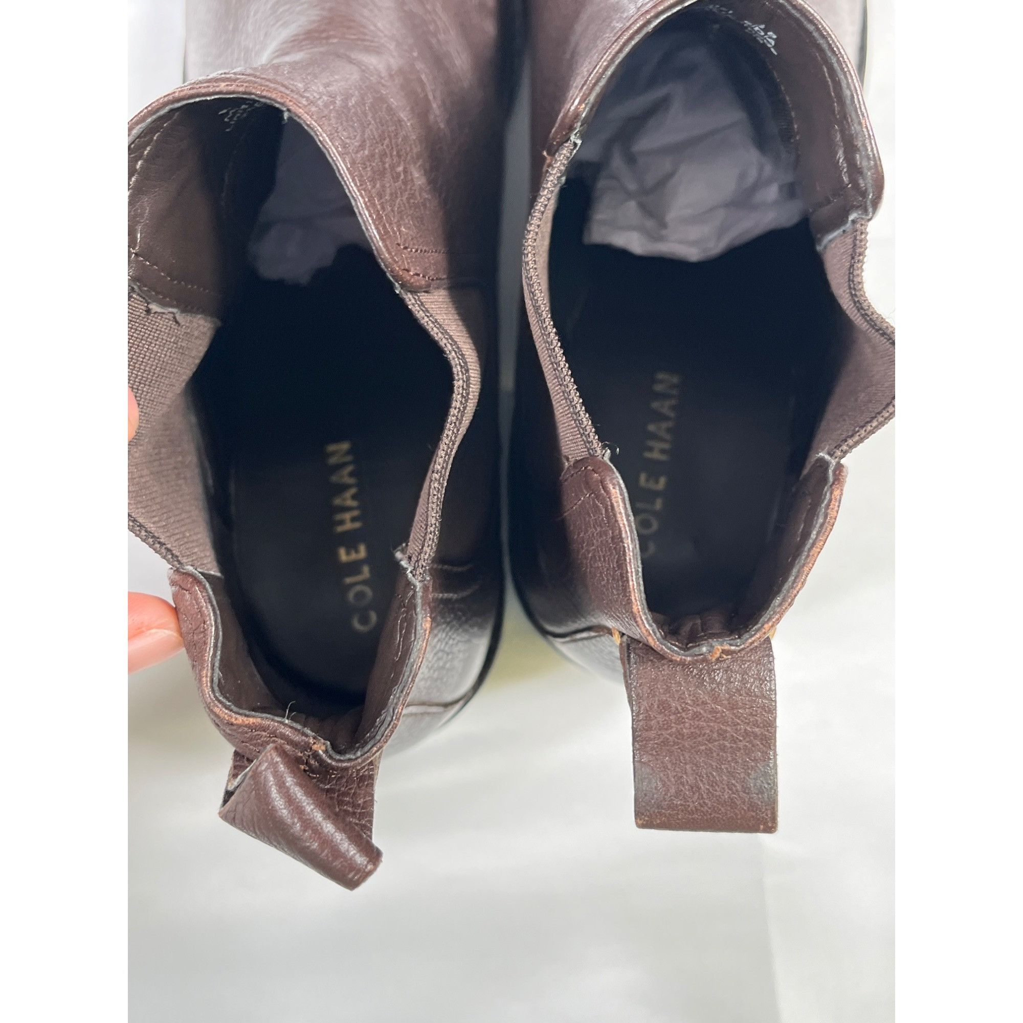 Cole Haan Cole Haan SKU 7500 Womens BrownLeather Ankle Boots Size 6.5 Size US 6.5 / IT 36.5 - 6 Thumbnail