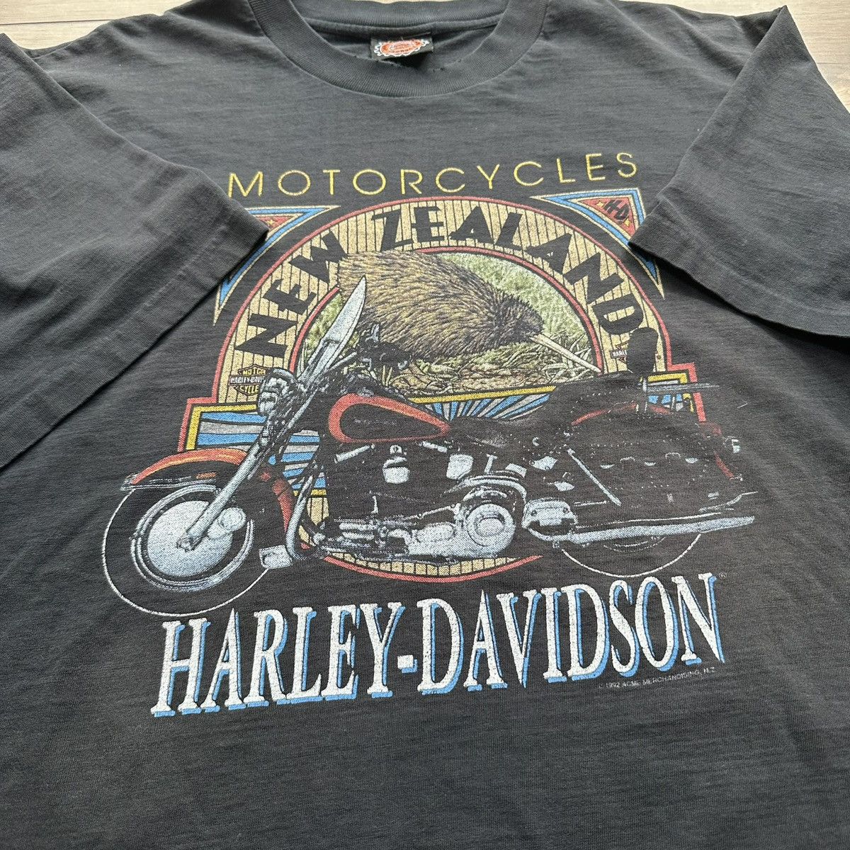 Harley Davidson Vintage 1992 Harley Davidson Single Stitch Graphic Tee Size US L / EU 52-54 / 3 - 6 Thumbnail