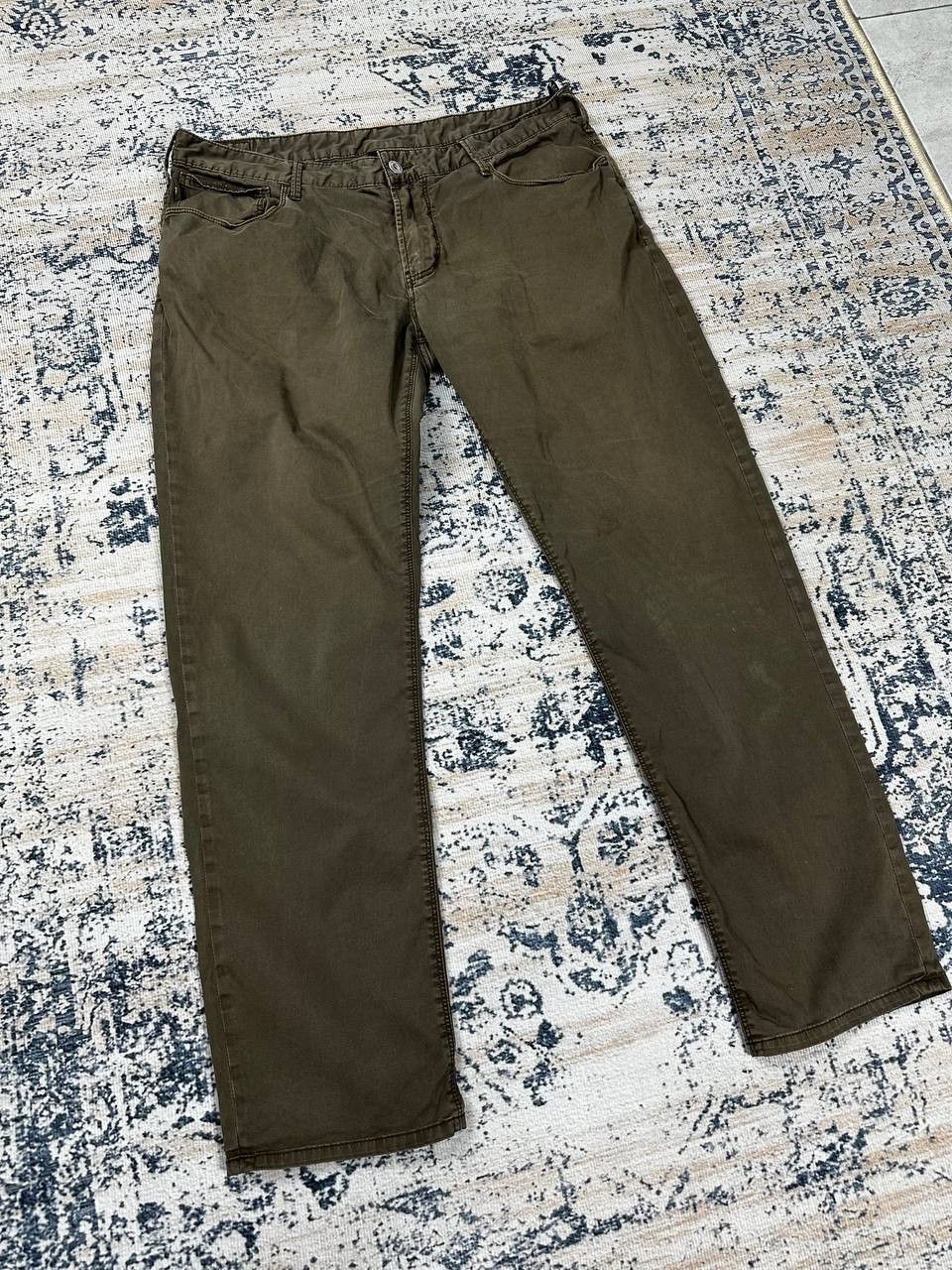 Armani × Emporio Armani Vintage Emporio Armani Low Rise Olive Distressed Pants Size US 34 / EU 50 - 3 Thumbnail