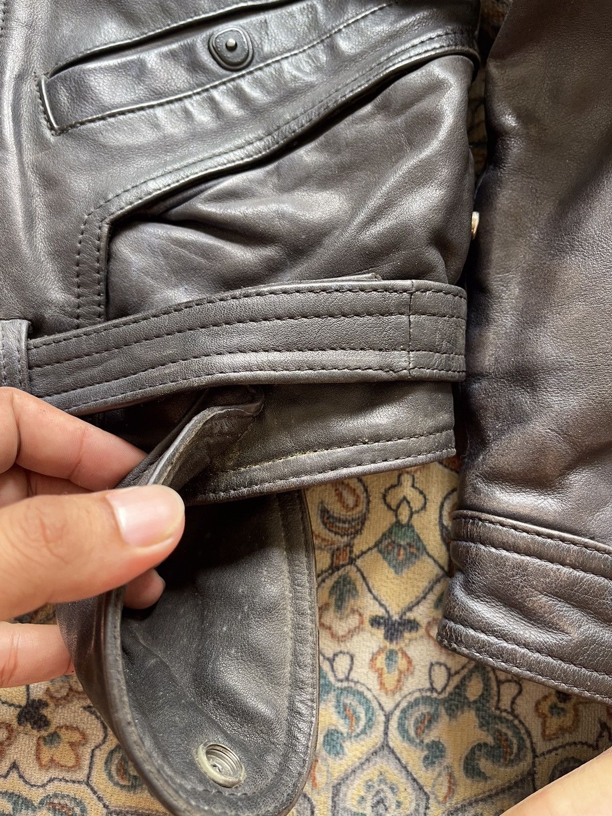 Kadoya Rare 90s Kadoya Leather Motorcycle Jacket Size US M / EU 48-50 / 2 - 18 Thumbnail