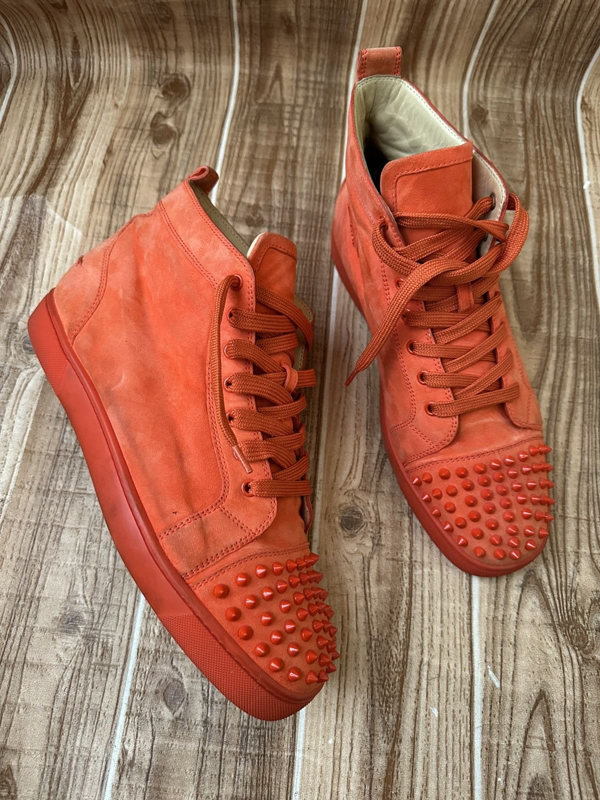 Christian Louboutin Christian Louboutin Louis Spikes Red Bottoms Sneakers Size US 11 / EU 44 - 13 Thumbnail